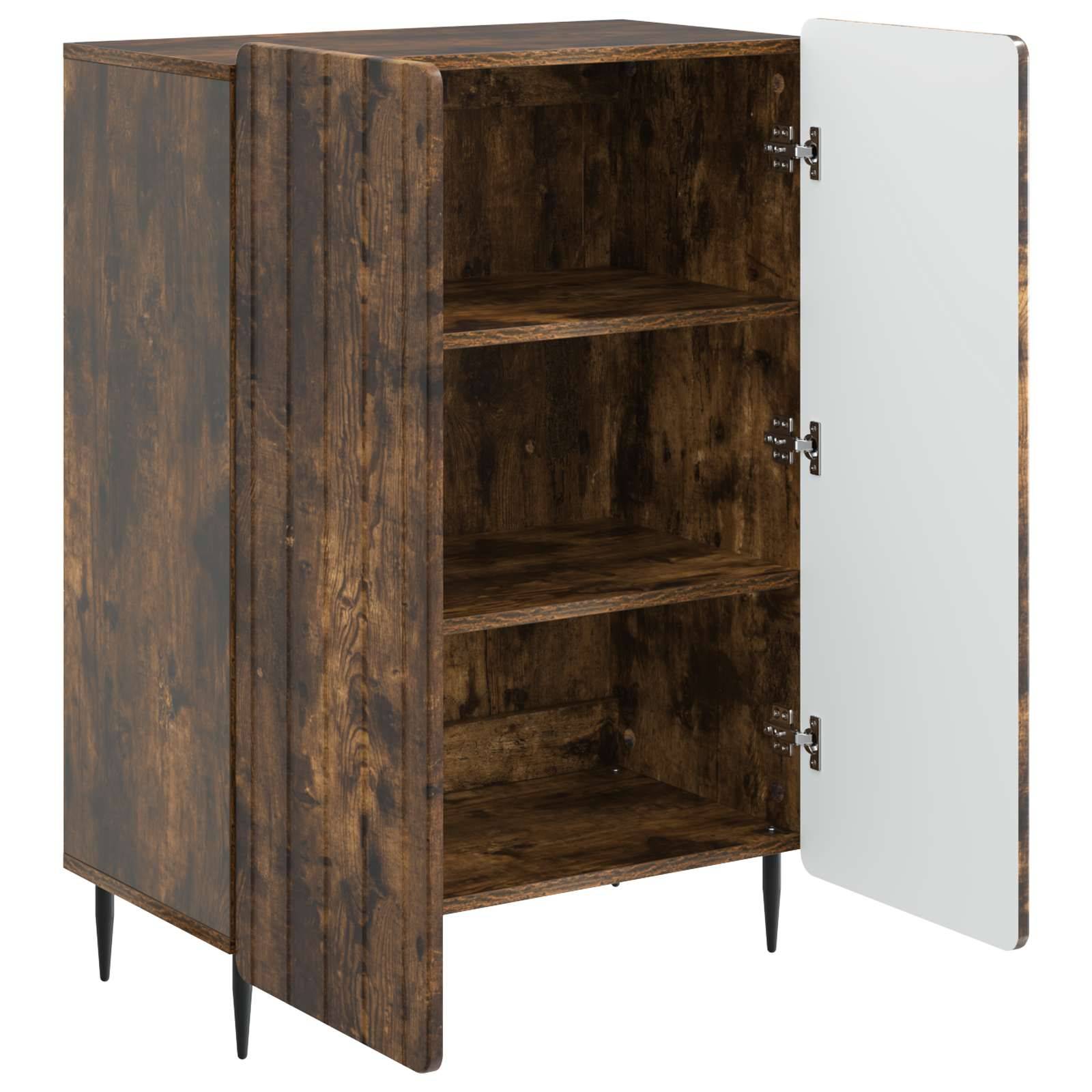 vidaXL Sideboard Geräucherte Eiche 66 x 34,5 x 92 cm Holzwerkstoff