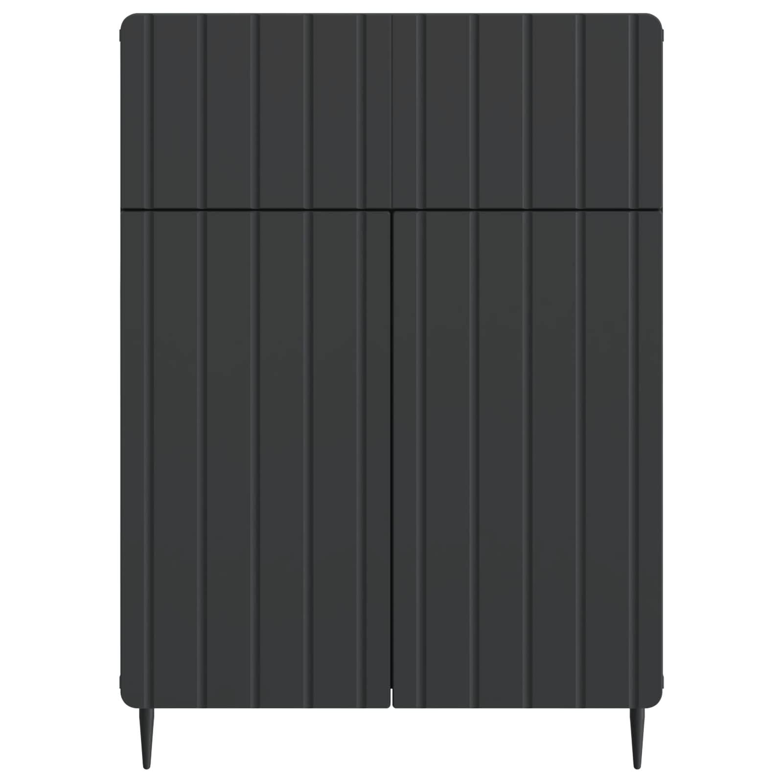 vidaXL Sideboard Schwarz 66 x 34,5 x 92 cm Holzwerkstoff