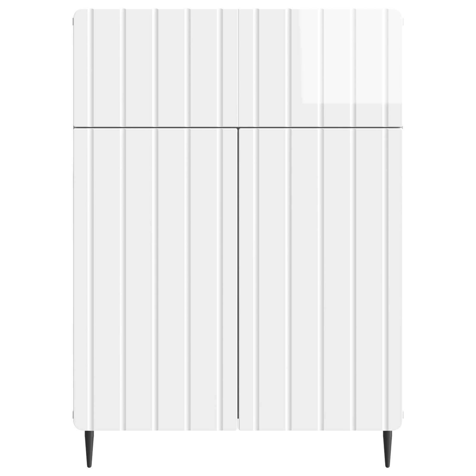 vidaXL Sideboard Hochglanz Weiß 66 x 34,5 x 92 cm Holzwerkstoff