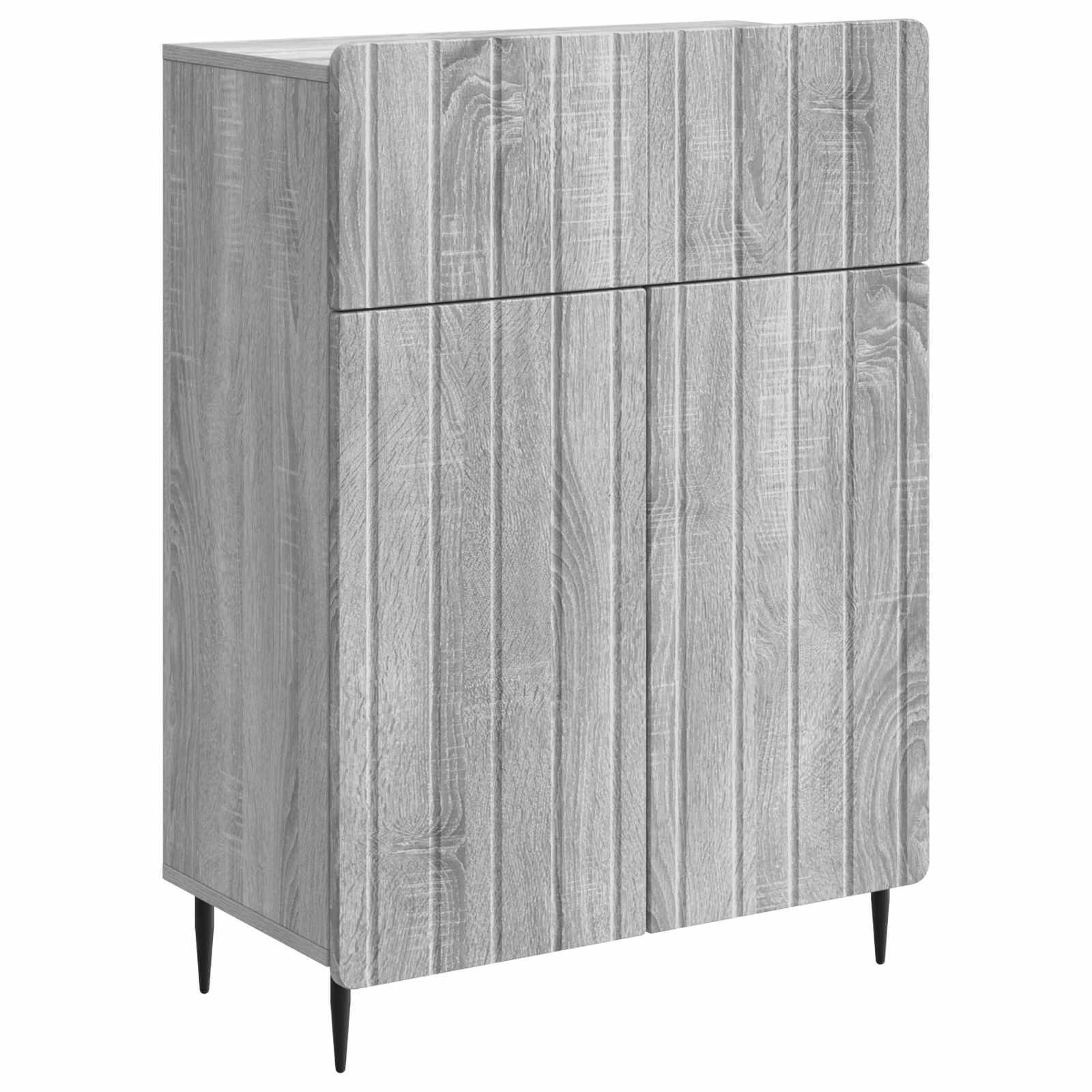 vidaXL Sideboard Graues Sonoma 66 x 34,5 x 92 cm Holzwerkstoff