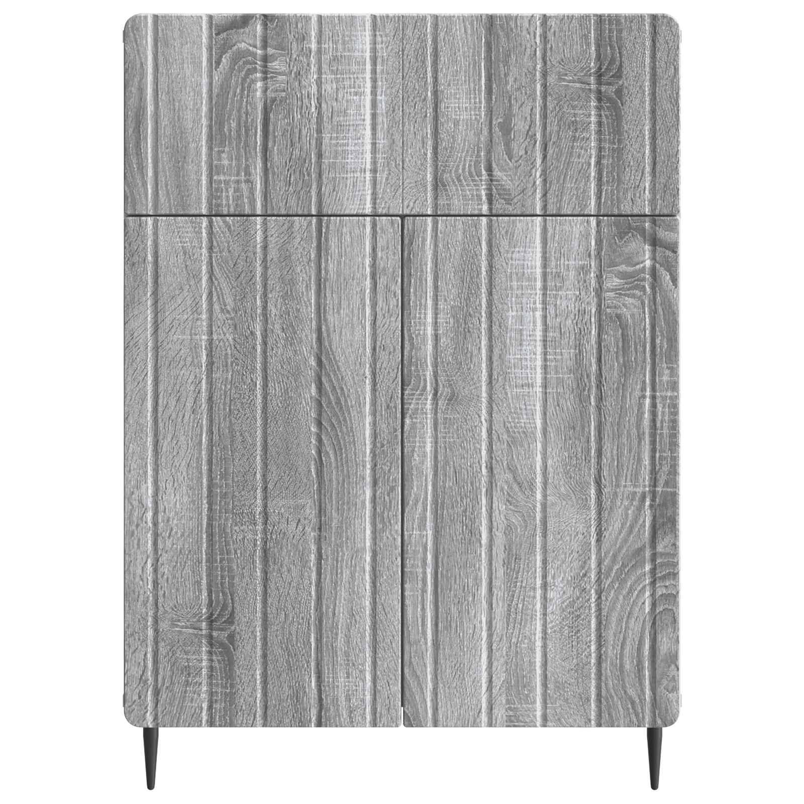 vidaXL Sideboard Graues Sonoma 66 x 34,5 x 92 cm Holzwerkstoff