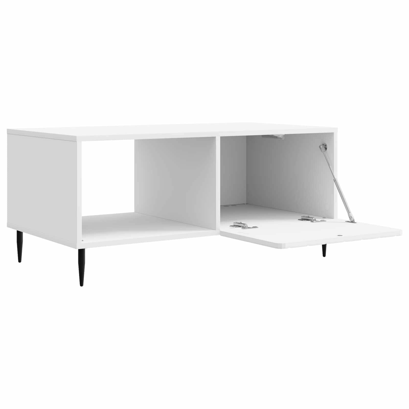 vidaXL Couchtisch Hochglanz Weiß 90 x 50 x 40 cm Holzwerkstoff