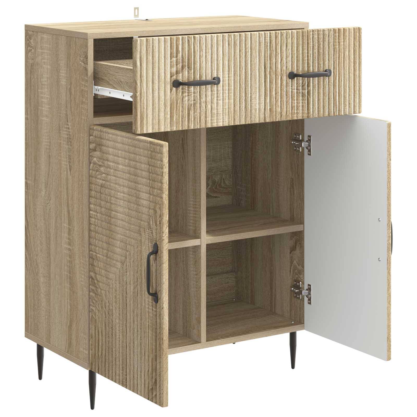 vidaXL Sideboard Sonoma-Eiche 66 x 34,5 x 89,5 cm Holzwerkstoff