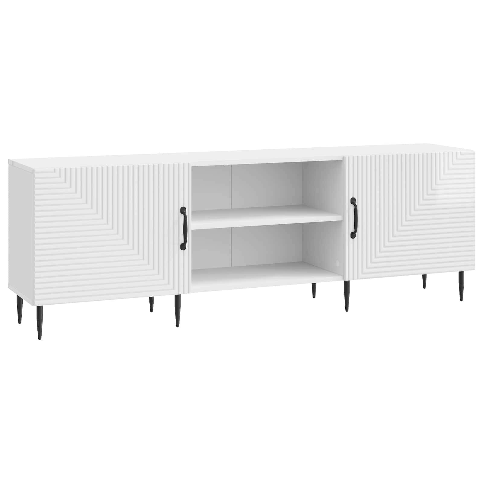 vidaXL TV-Schränk Hochglanz Weiß 150 x 31 x 50 cm Holzwerkstoff