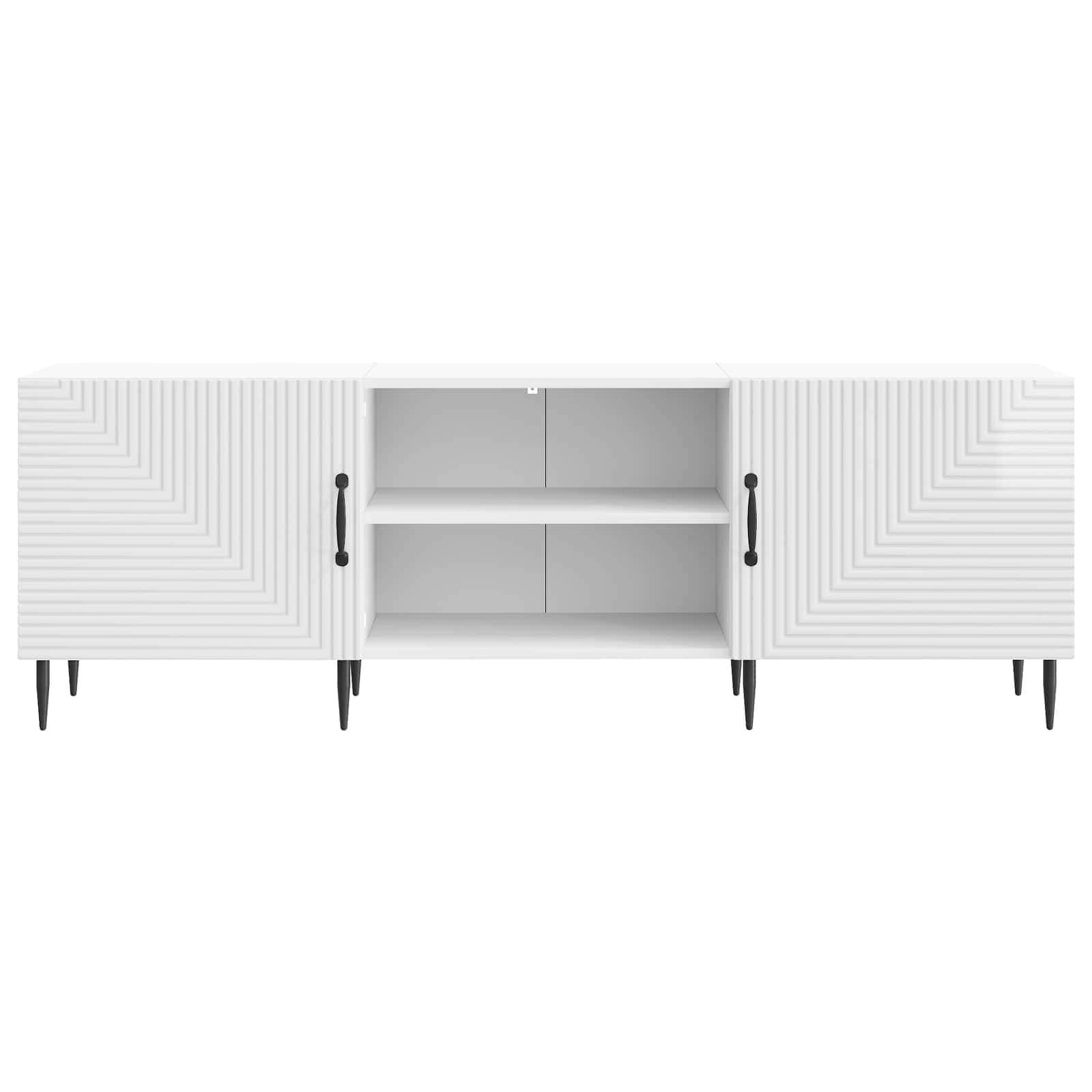 vidaXL TV-Schränk Hochglanz Weiß 150 x 31 x 50 cm Holzwerkstoff