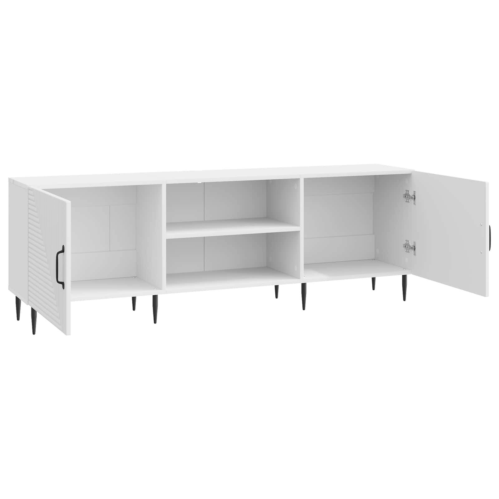 vidaXL TV-Schränk Hochglanz Weiß 150 x 31 x 50 cm Holzwerkstoff
