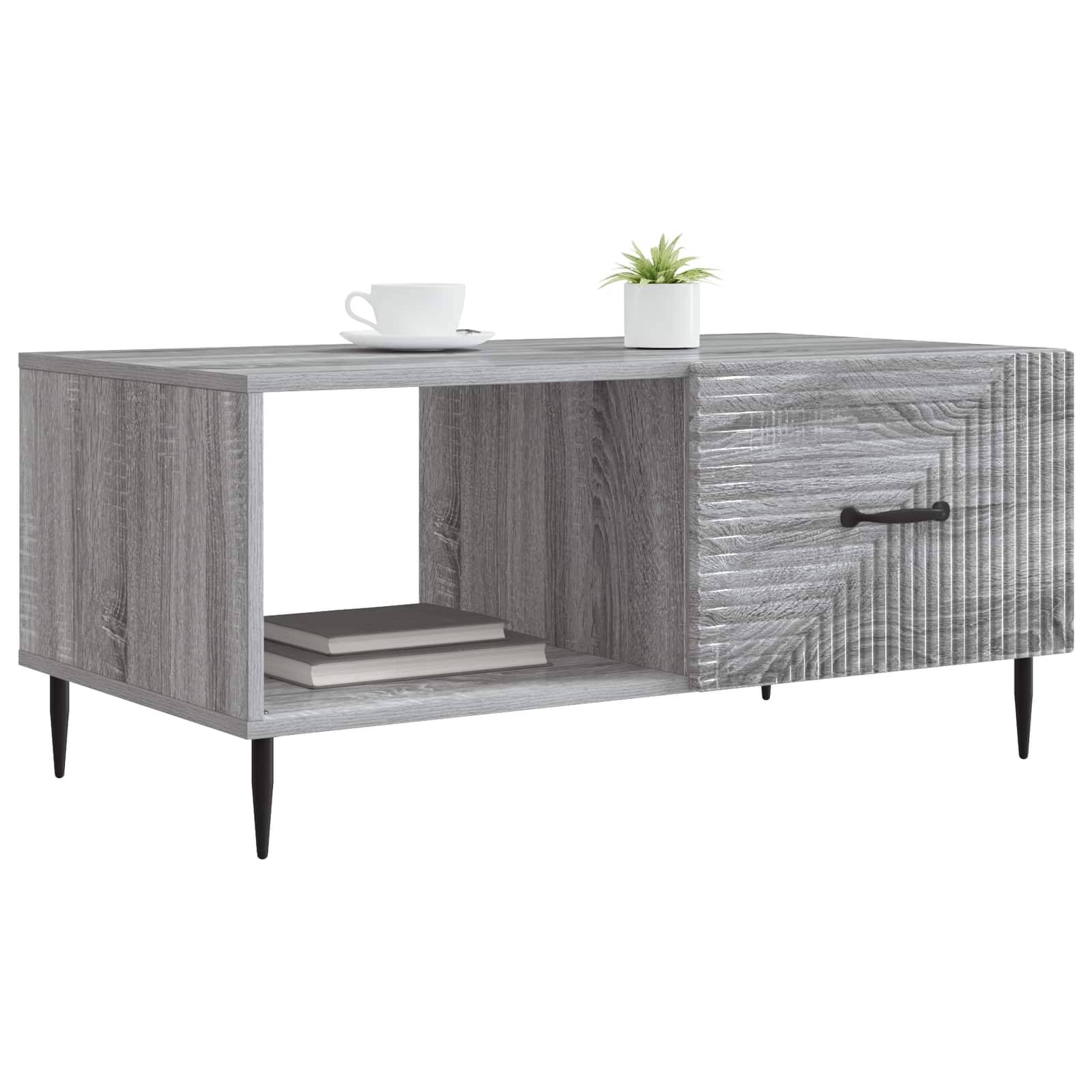 vidaXL Couchtisch Graues Sonoma 90 x 50 x 40 cm Holzwerkstoff