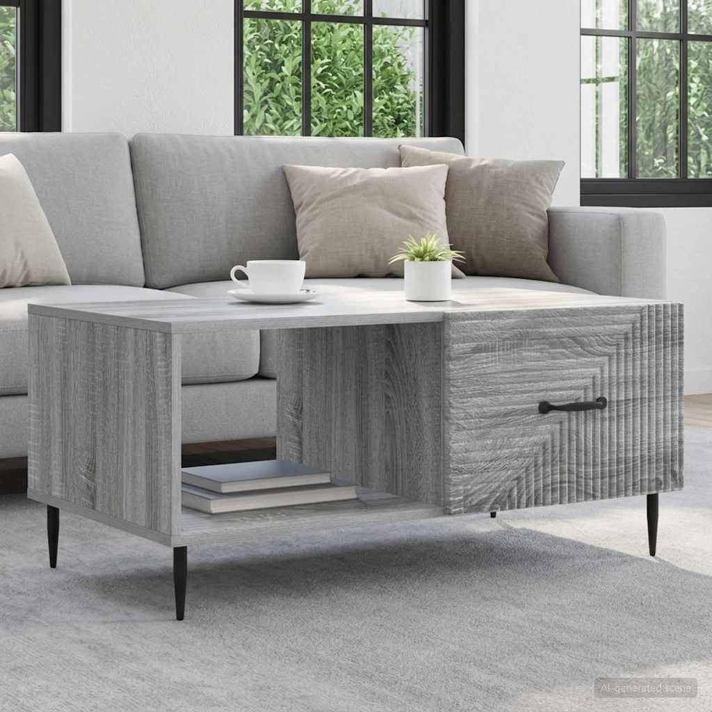 vidaXL Couchtisch Graues Sonoma 90 x 50 x 40 cm Holzwerkstoff