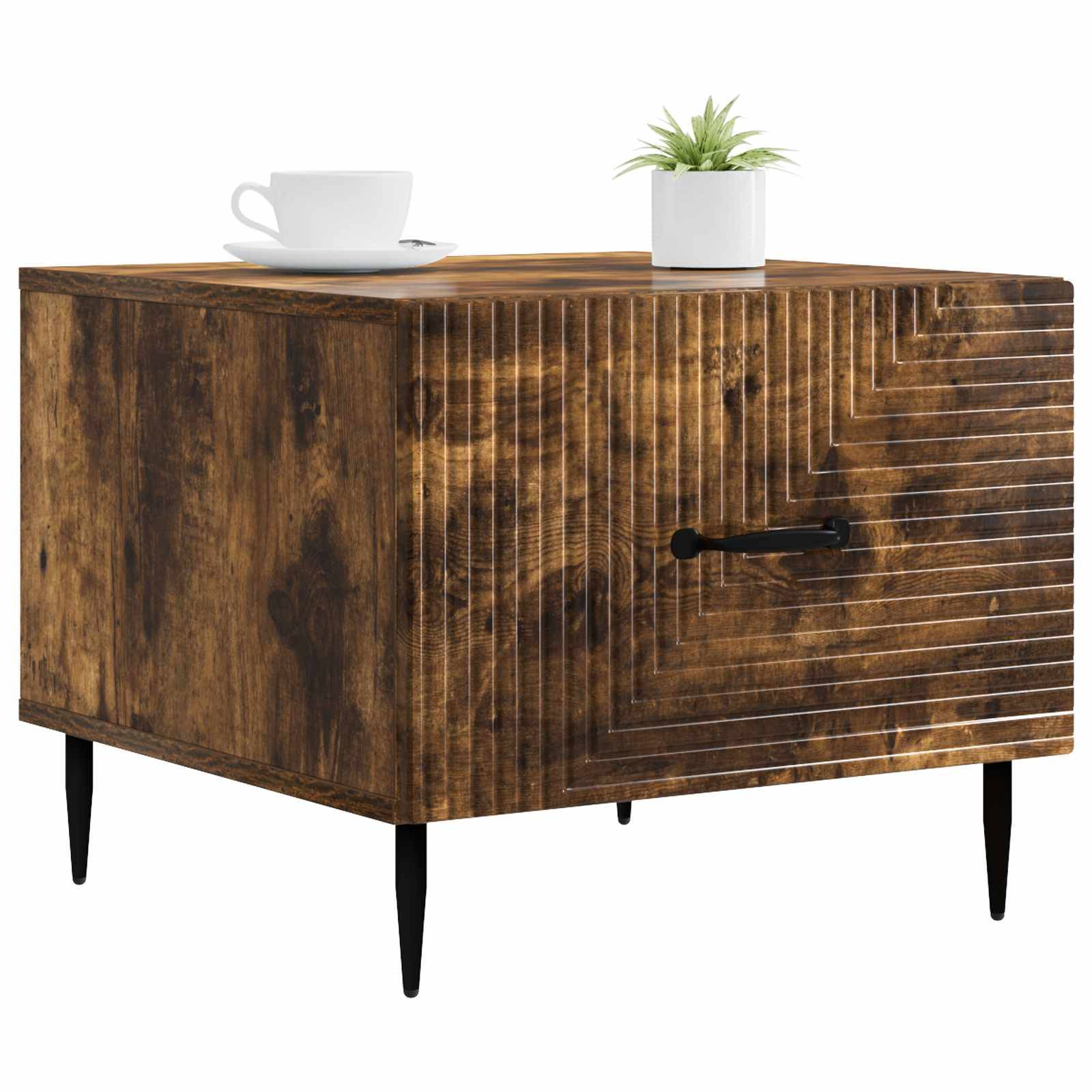 vidaXL Couchtisch Geräucherte Eiche 49 x 50 x 40 cm Holzwerkstoff