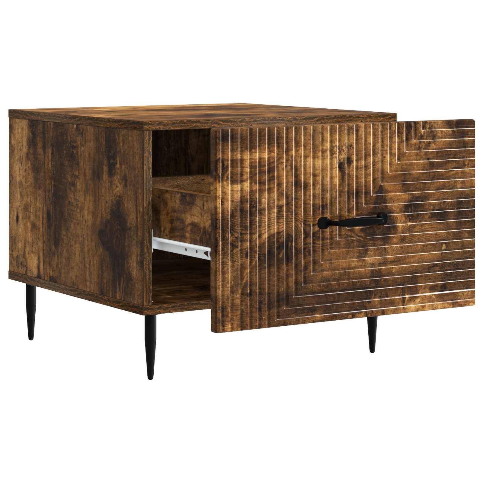 vidaXL Couchtisch Geräucherte Eiche 49 x 50 x 40 cm Holzwerkstoff