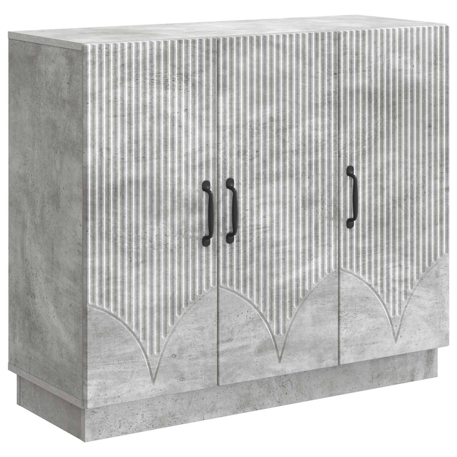 vidaXL Sideboard Betongrau 89 x 34,5 x 77 cm Holzwerkstoff
