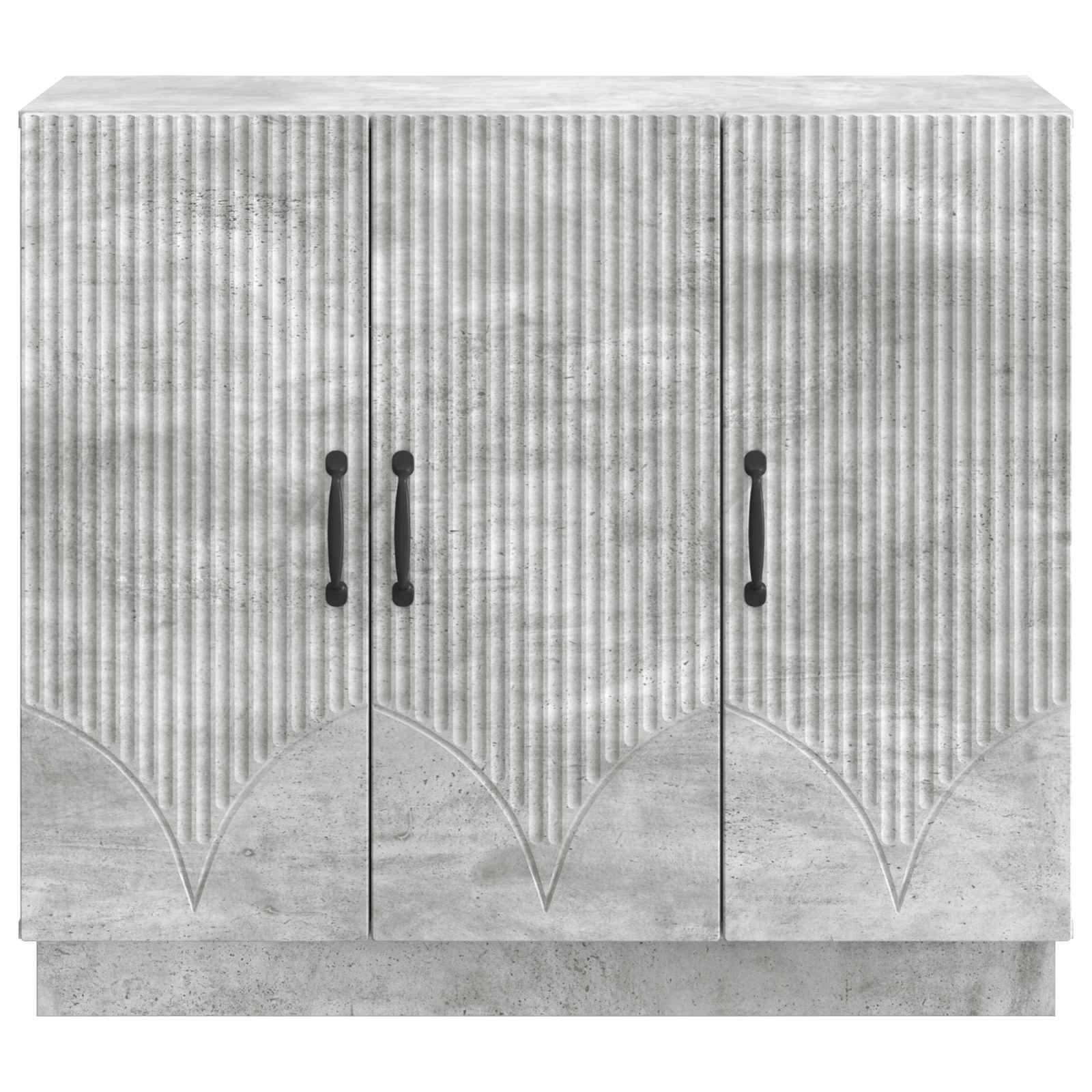 vidaXL Sideboard Betongrau 89 x 34,5 x 77 cm Holzwerkstoff