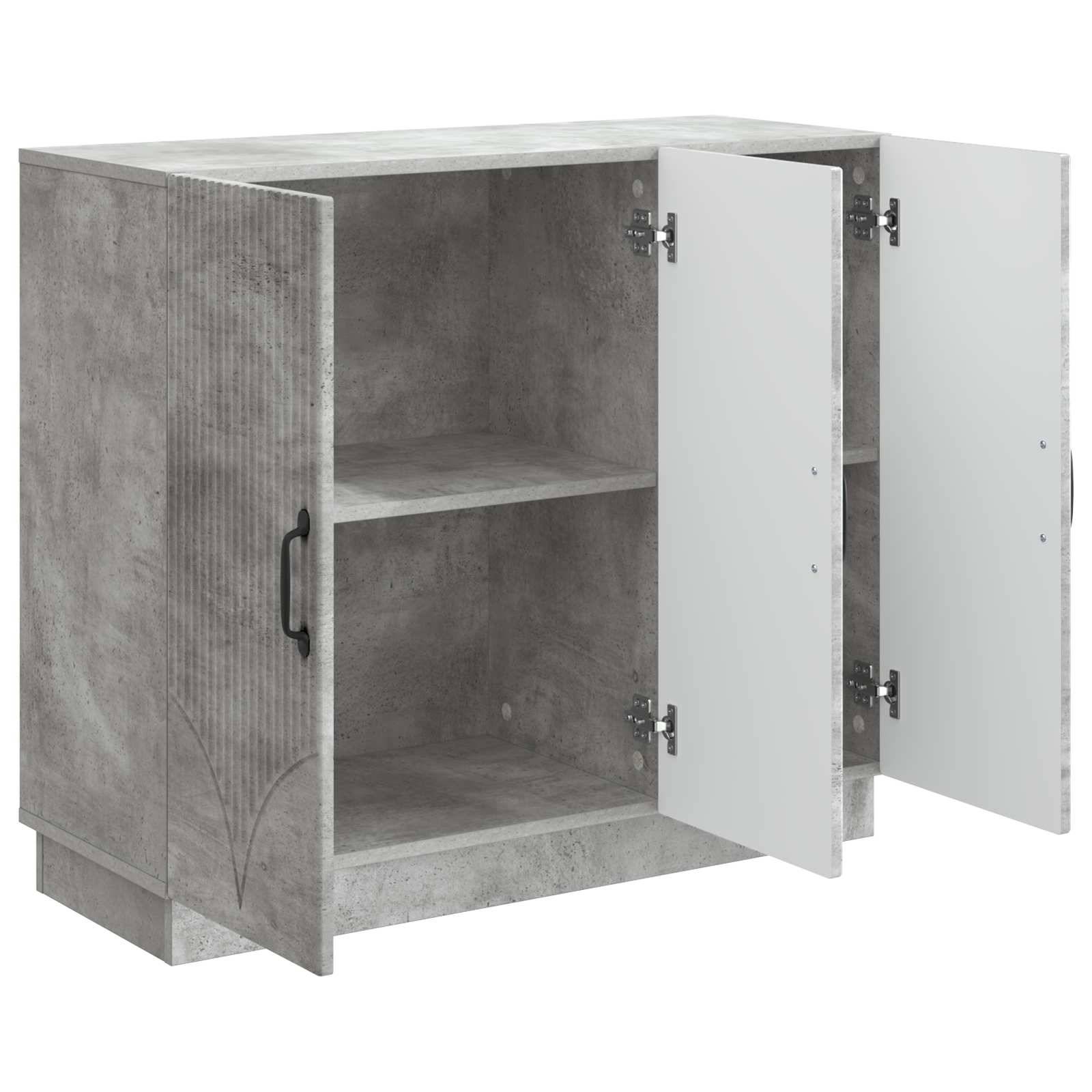 vidaXL Sideboard Betongrau 89 x 34,5 x 77 cm Holzwerkstoff