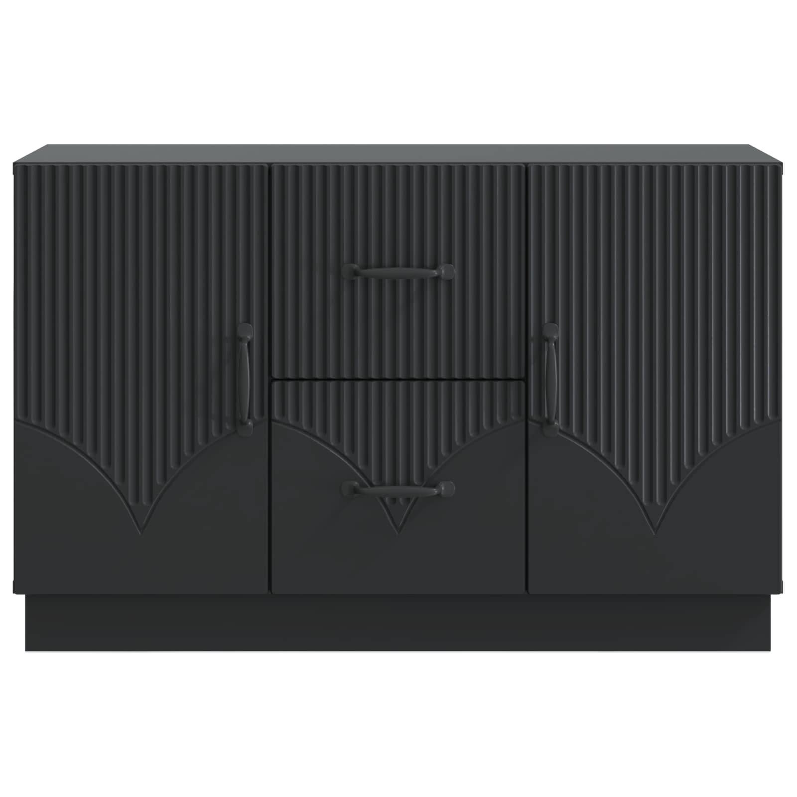 vidaXL Sideboard Schwarz 89 x 34,5 x 57 cm Holzwerkstoff