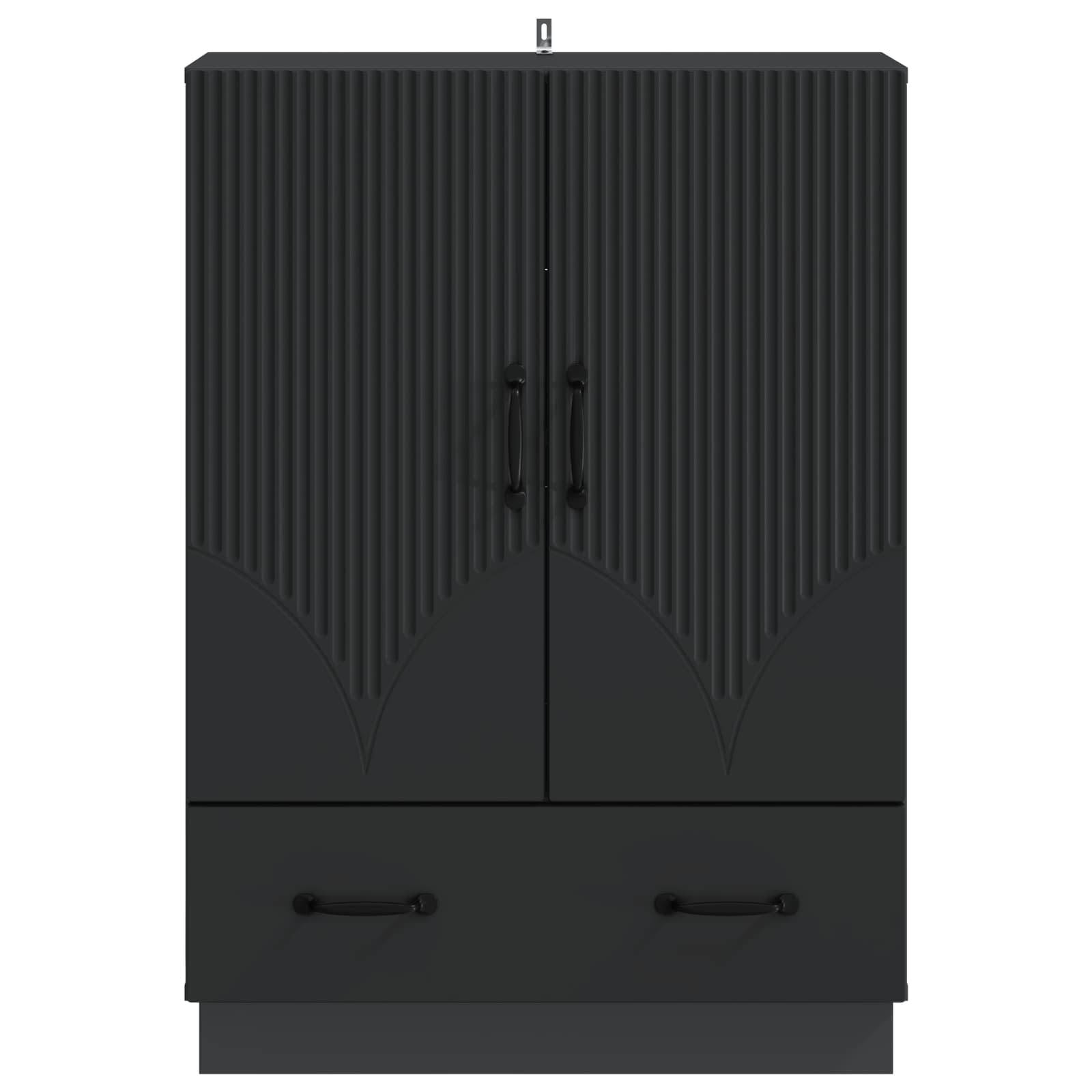 vidaXL Sideboard Schwarz 66 x 34,5 x 92 cm Holzwerkstoff
