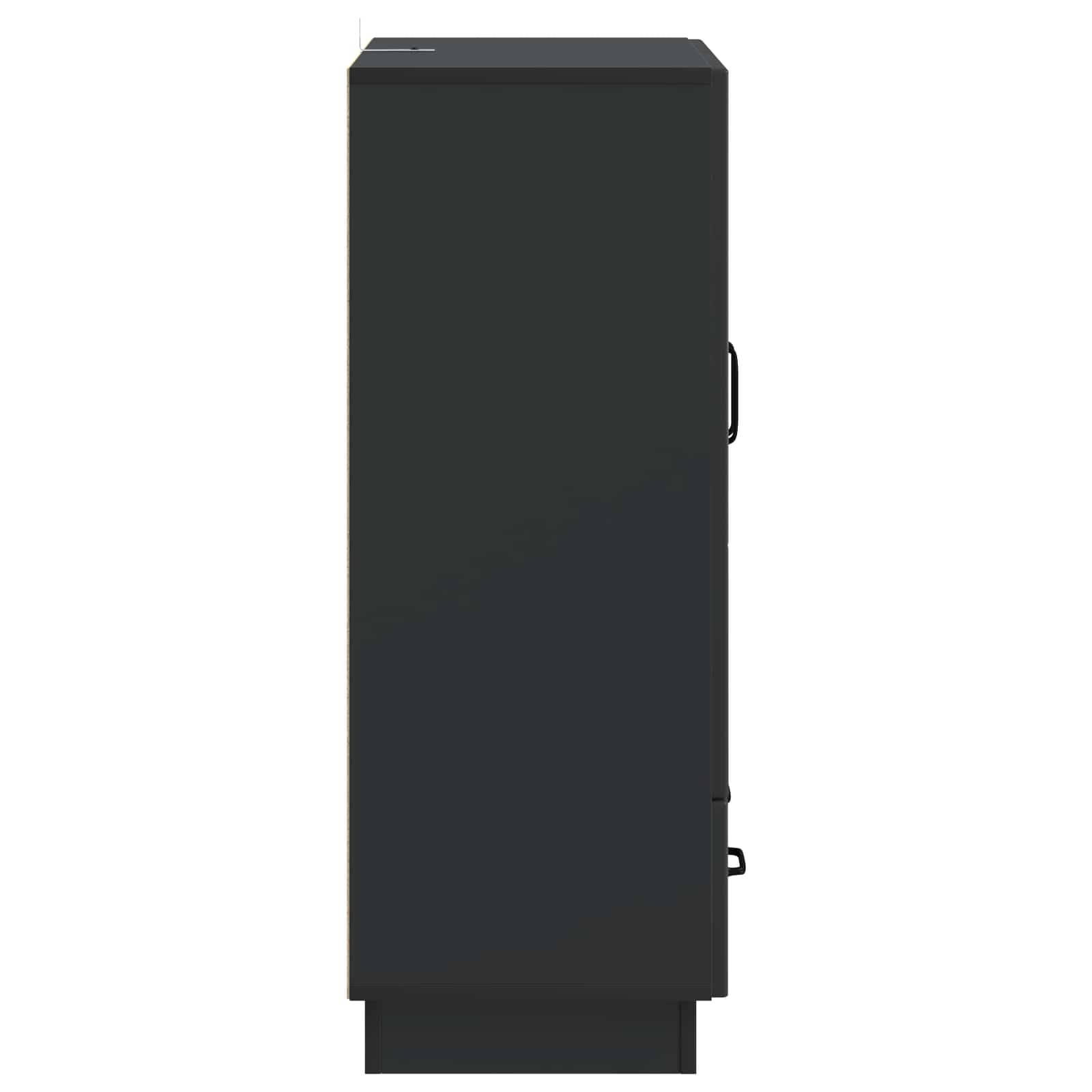 vidaXL Sideboard Schwarz 66 x 34,5 x 92 cm Holzwerkstoff