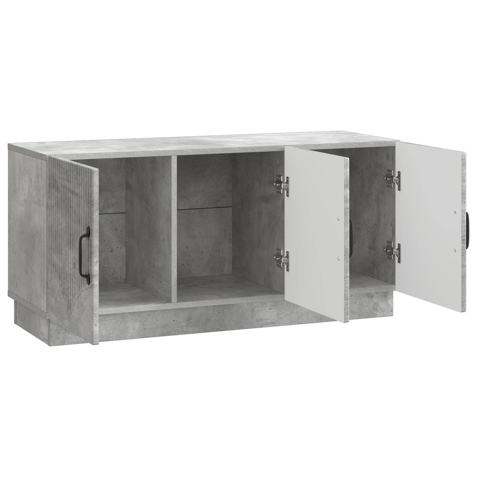 vidaXL TV-Schränk Betongrau 99 x 34,5 x 47 cm Holzwerkstoff