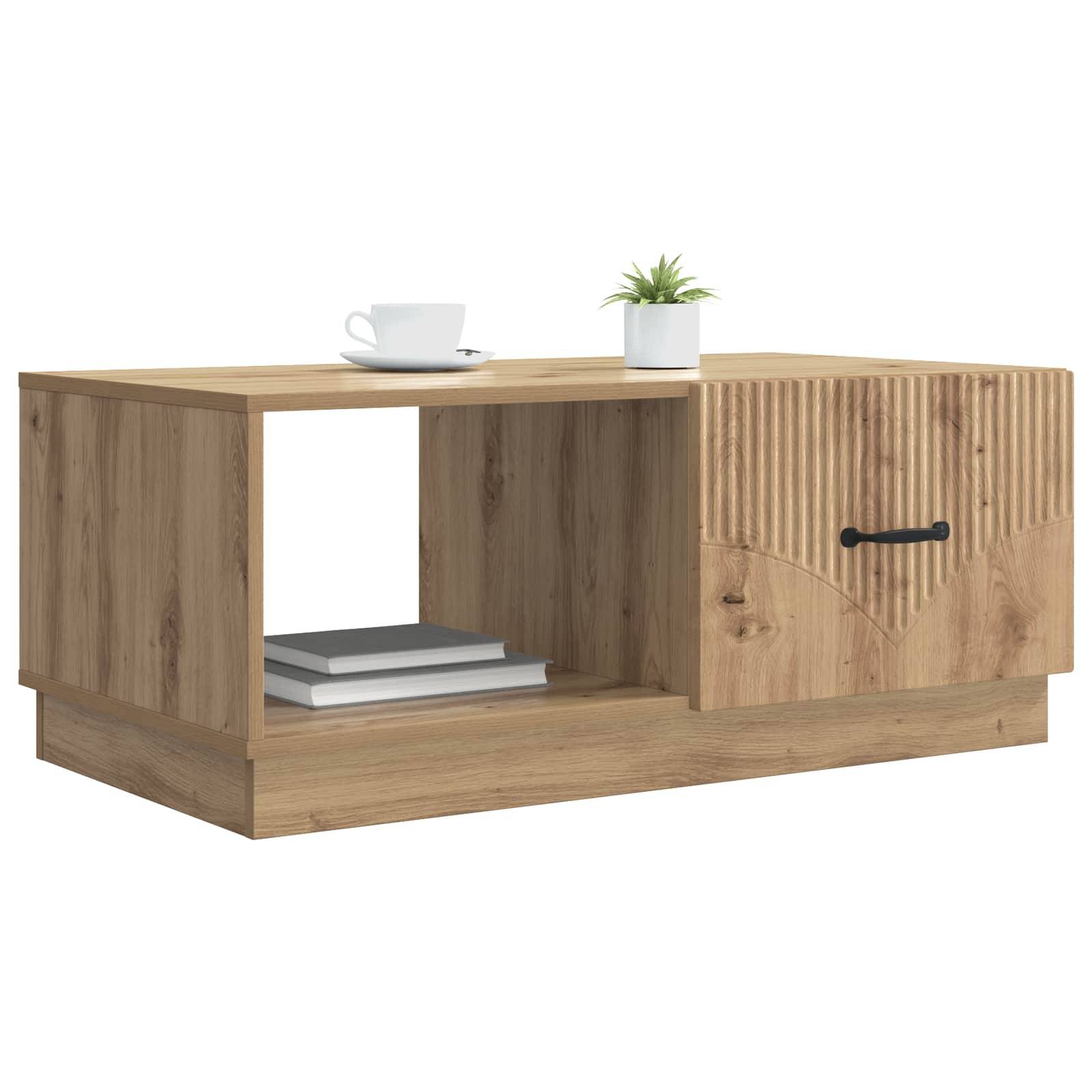 vidaXL Couchtisch Artisan-Eiche 90 x 50 x 37 cm Holzwerkstoff
