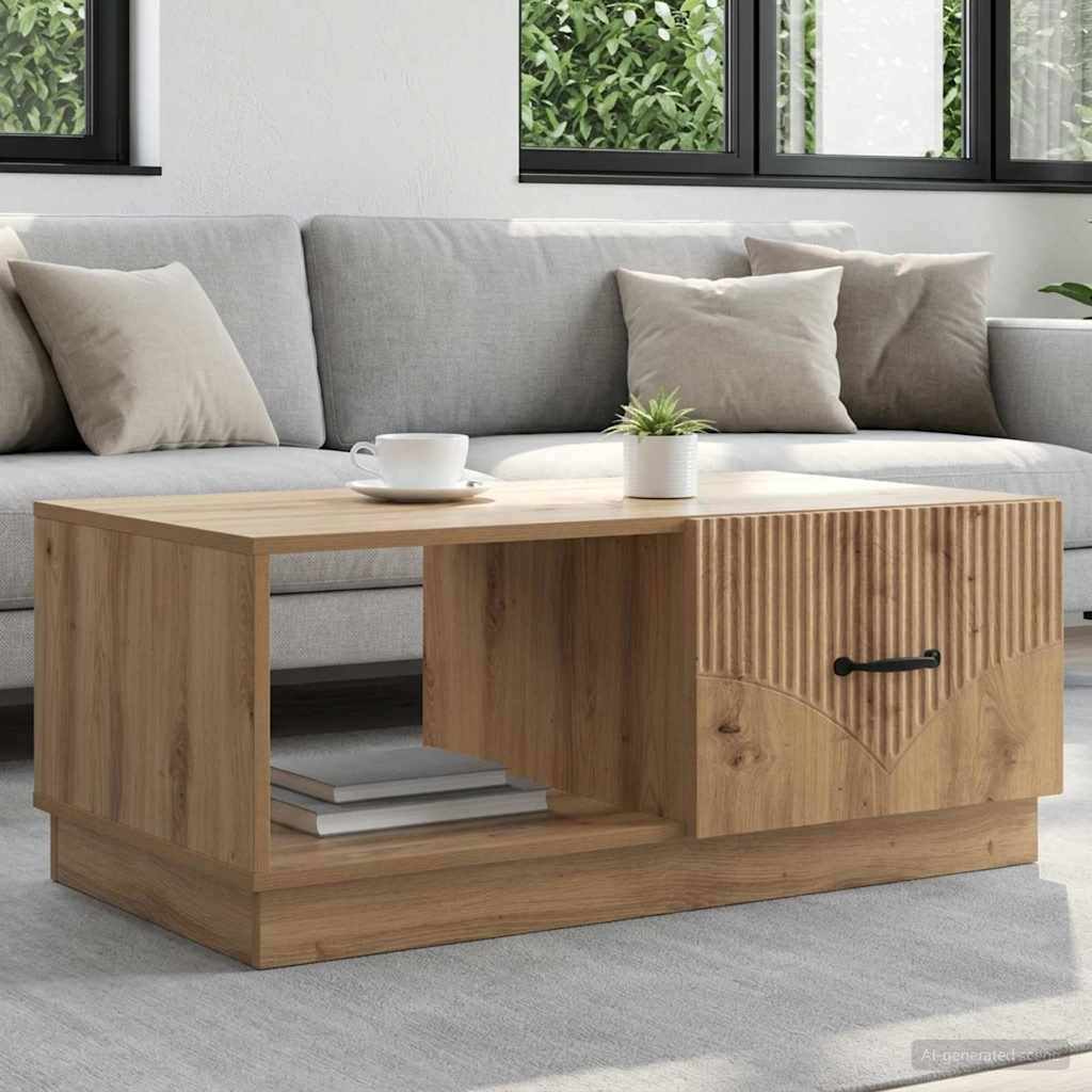 vidaXL Couchtisch Artisan-Eiche 90 x 50 x 37 cm Holzwerkstoff