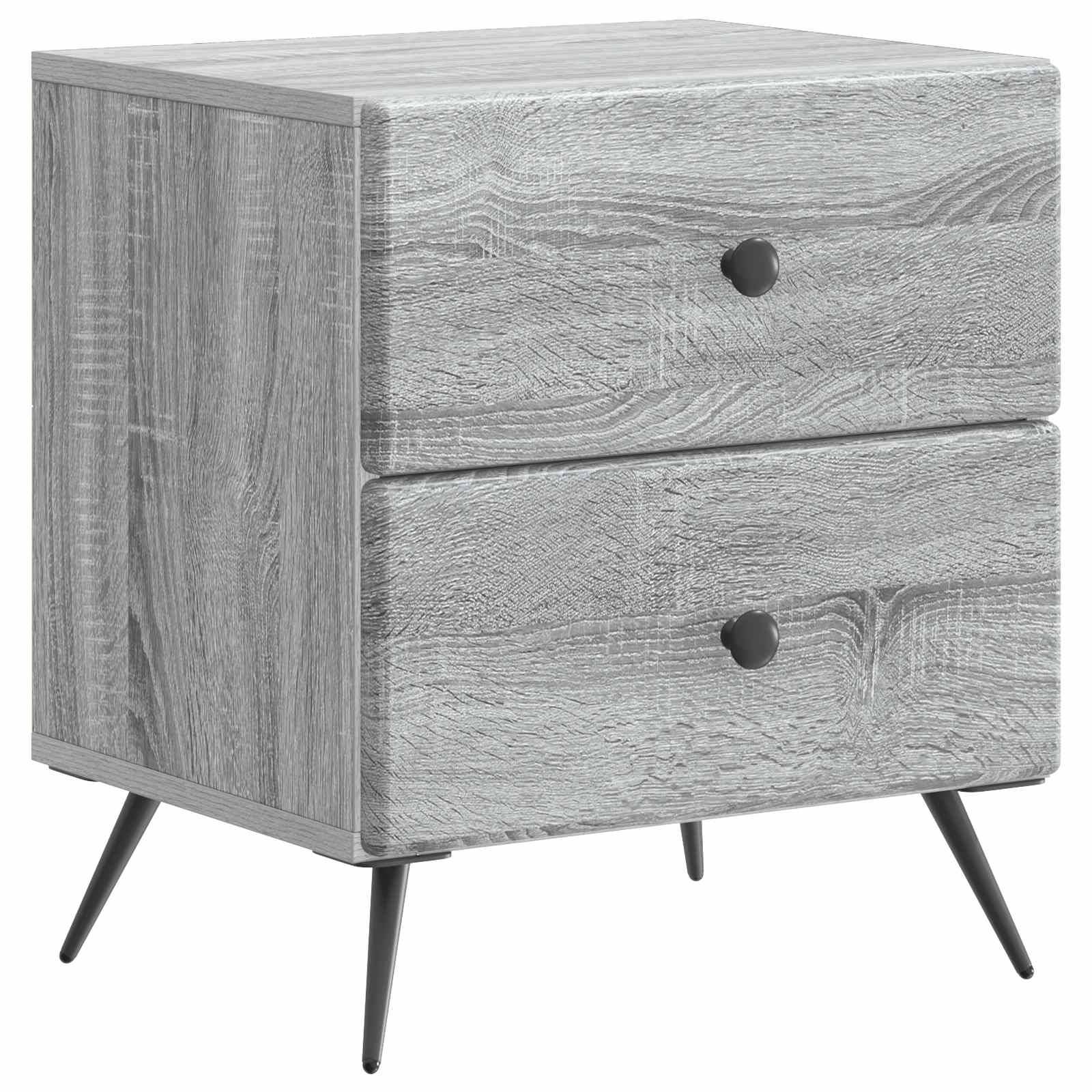 vidaXL Nachttisch Graues Sonoma 43 x 34,5 x 47,5 cm Holzwerkstoff
