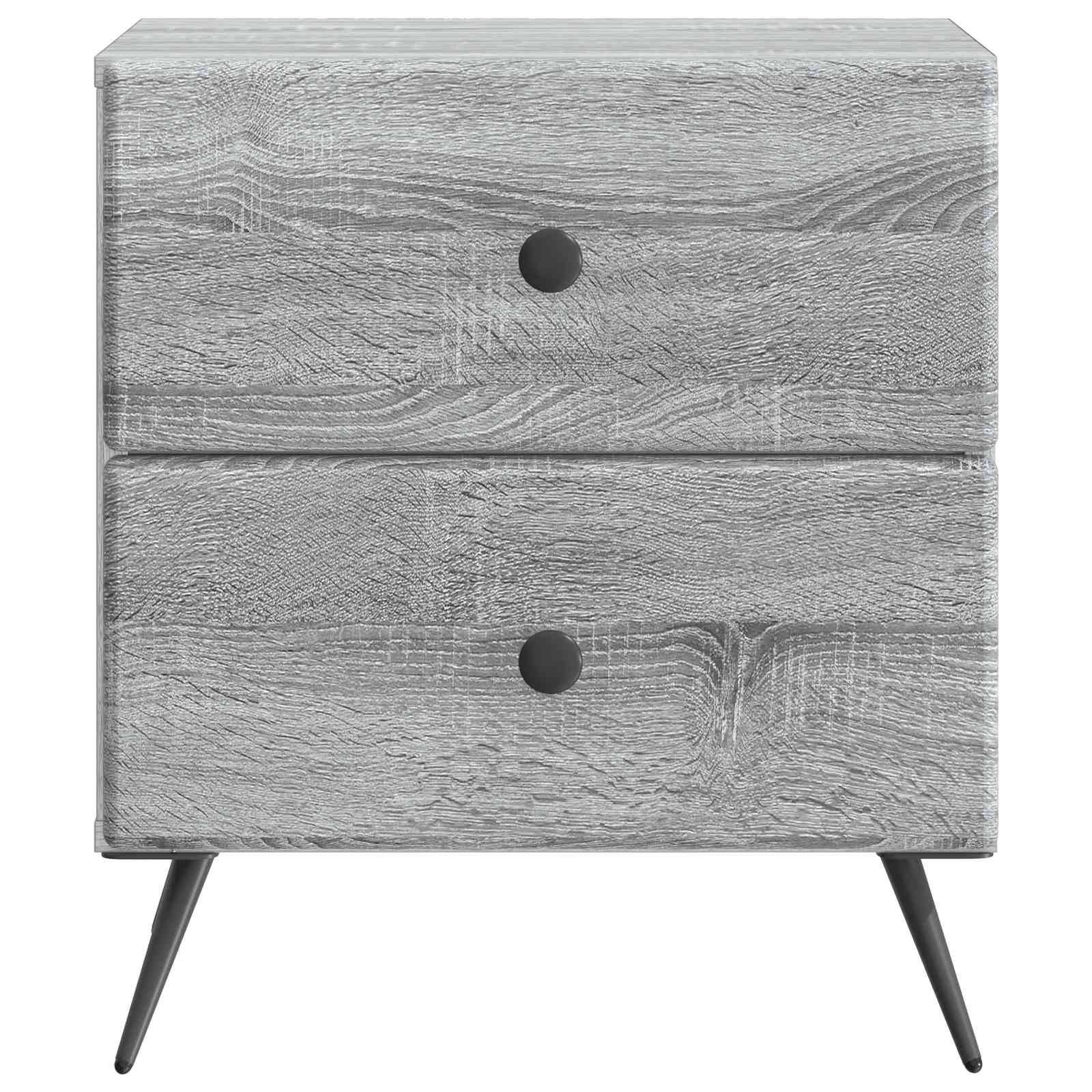vidaXL Nachttisch Graues Sonoma 43 x 34,5 x 47,5 cm Holzwerkstoff