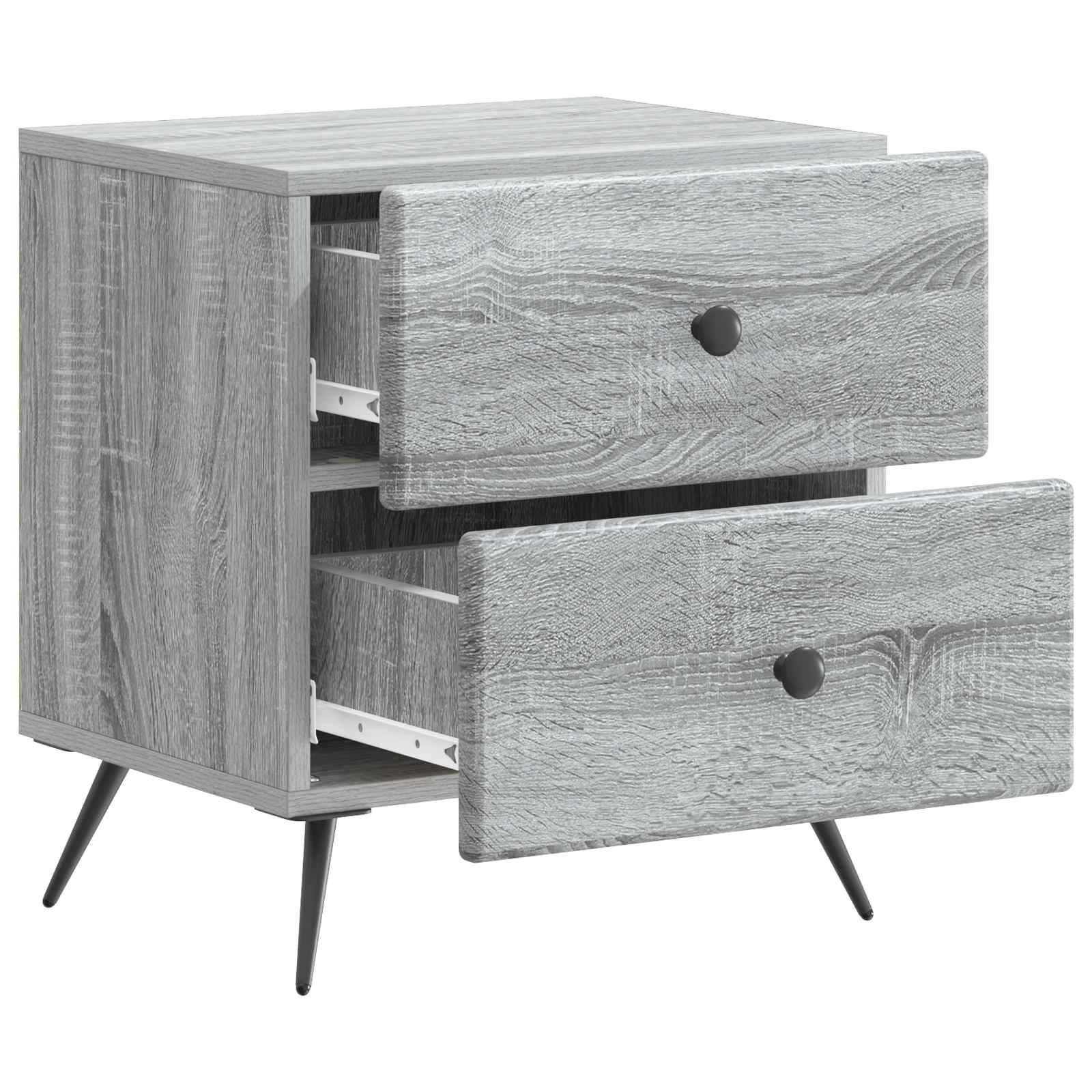 vidaXL Nachttisch Graues Sonoma 43 x 34,5 x 47,5 cm Holzwerkstoff