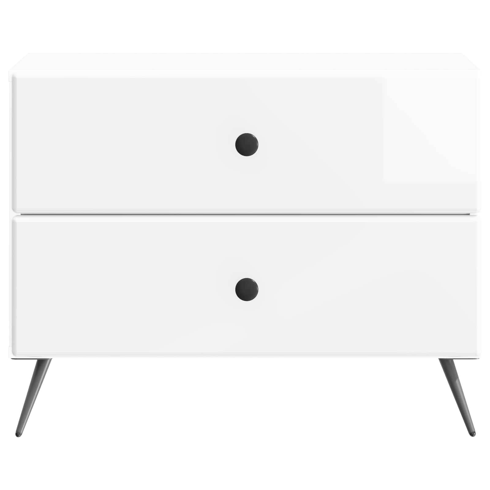 vidaXL Nachttisch Hochglanz Weiß 62 x 34,5 x 47,5 cm Holzwerkstoff