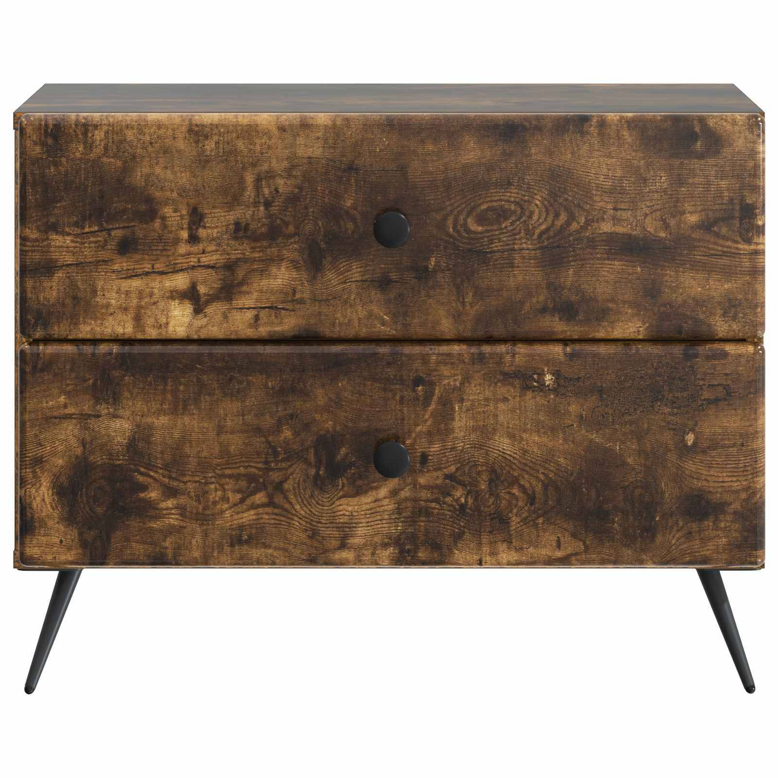 vidaXL Nachttisch Geräucherte Eiche 62 x 34,5 x 47,5 cm Holzwerkstoff