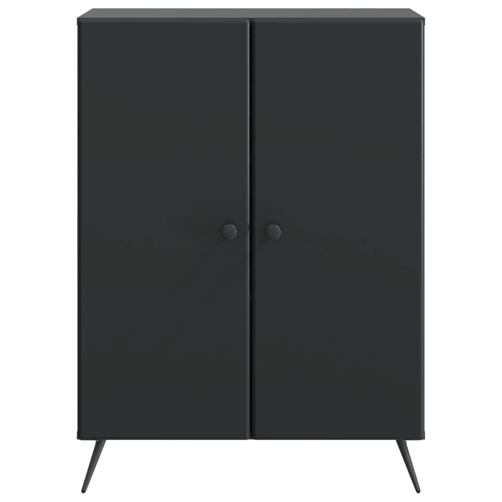 vidaXL Sideboard Schwarz 66 x 34,5 x 90 cm Holzwerkstoff