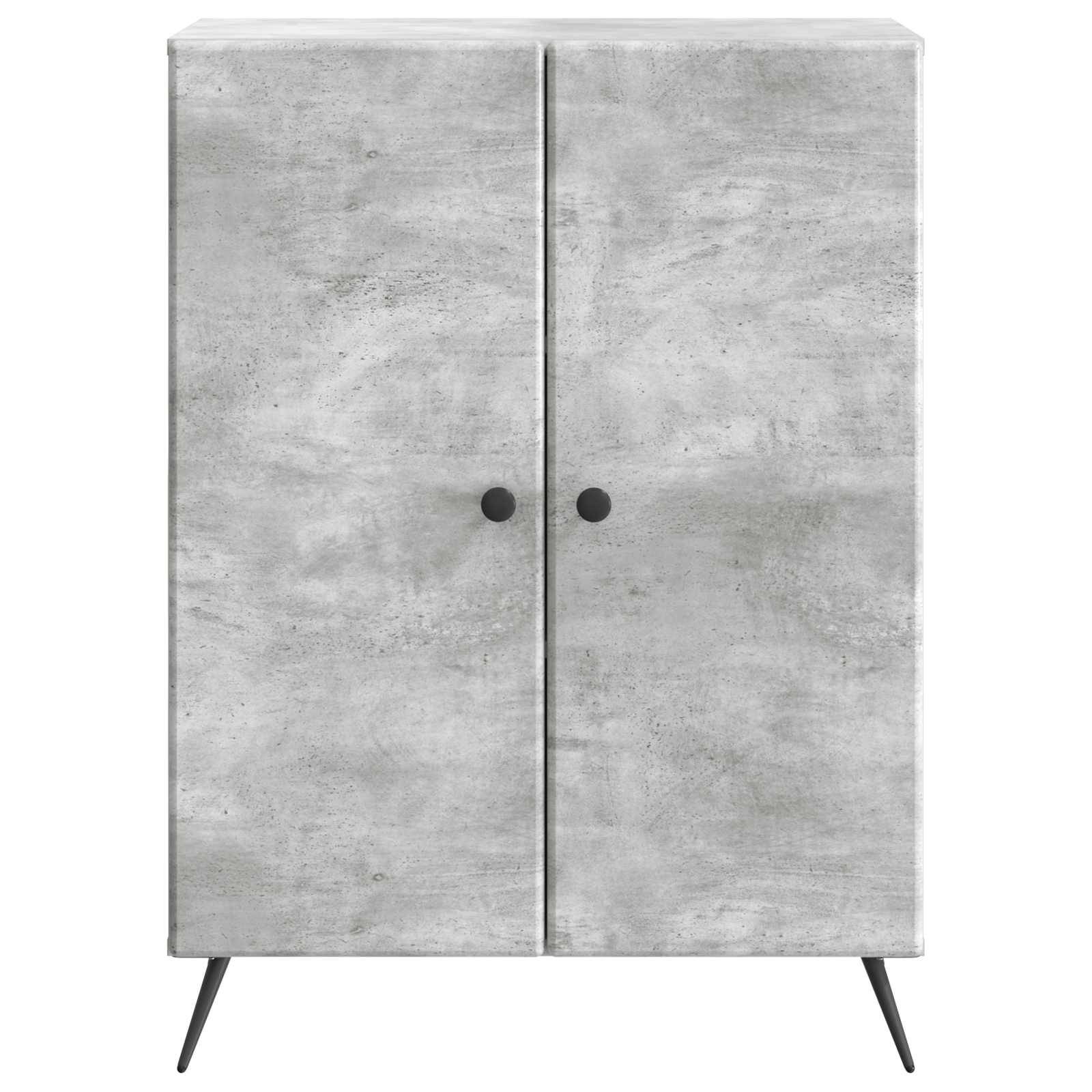 vidaXL Sideboard Betongrau 66 x 34,5 x 90 cm Holzwerkstoff