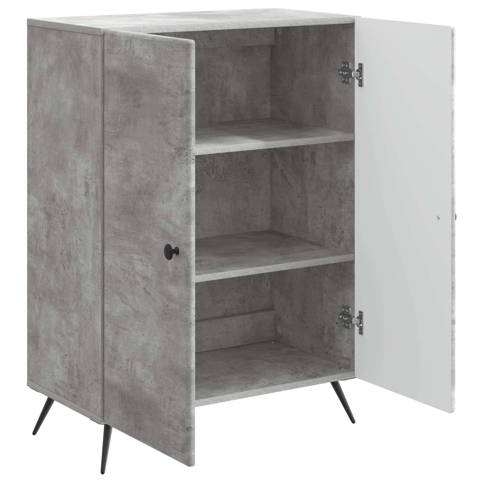vidaXL Sideboard Betongrau 66 x 34,5 x 90 cm Holzwerkstoff