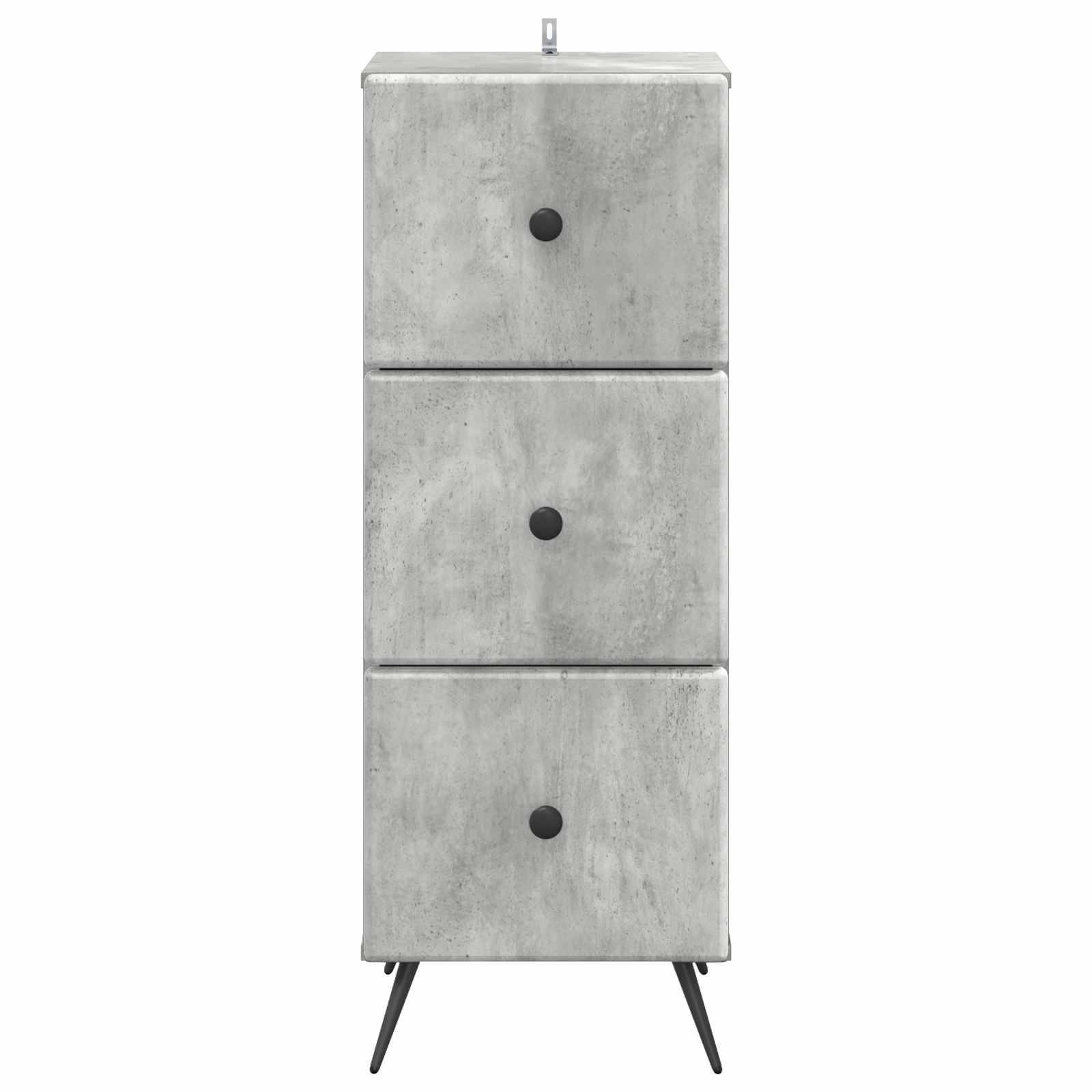 vidaXL Schubladenschrank Betongrau 33 x 34,5 x 90 cm Holzwerkstoff