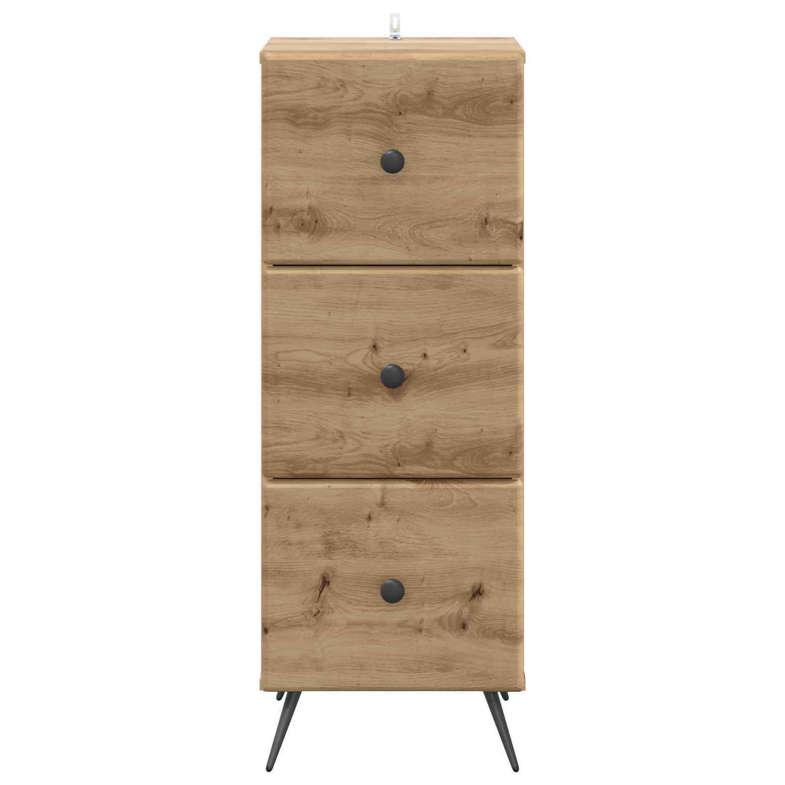 vidaXL Schubladenschrank Artisan-Eiche 33 x 34,5 x 90 cm Holzwerkstoff
