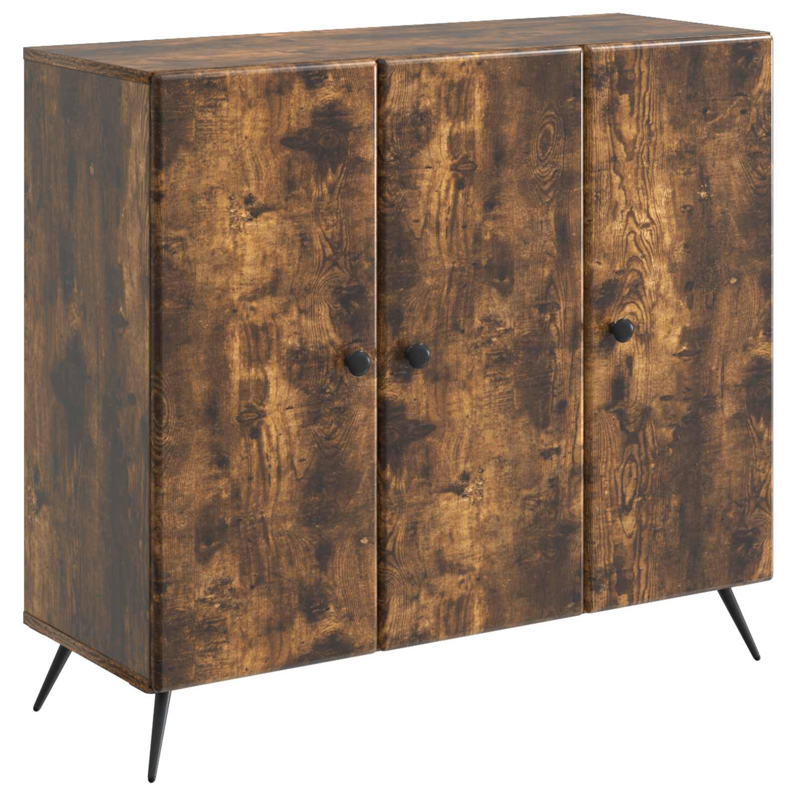 vidaXL Sideboard Geräucherte Eiche 89 x 34,5 x 80 cm Holzwerkstoff