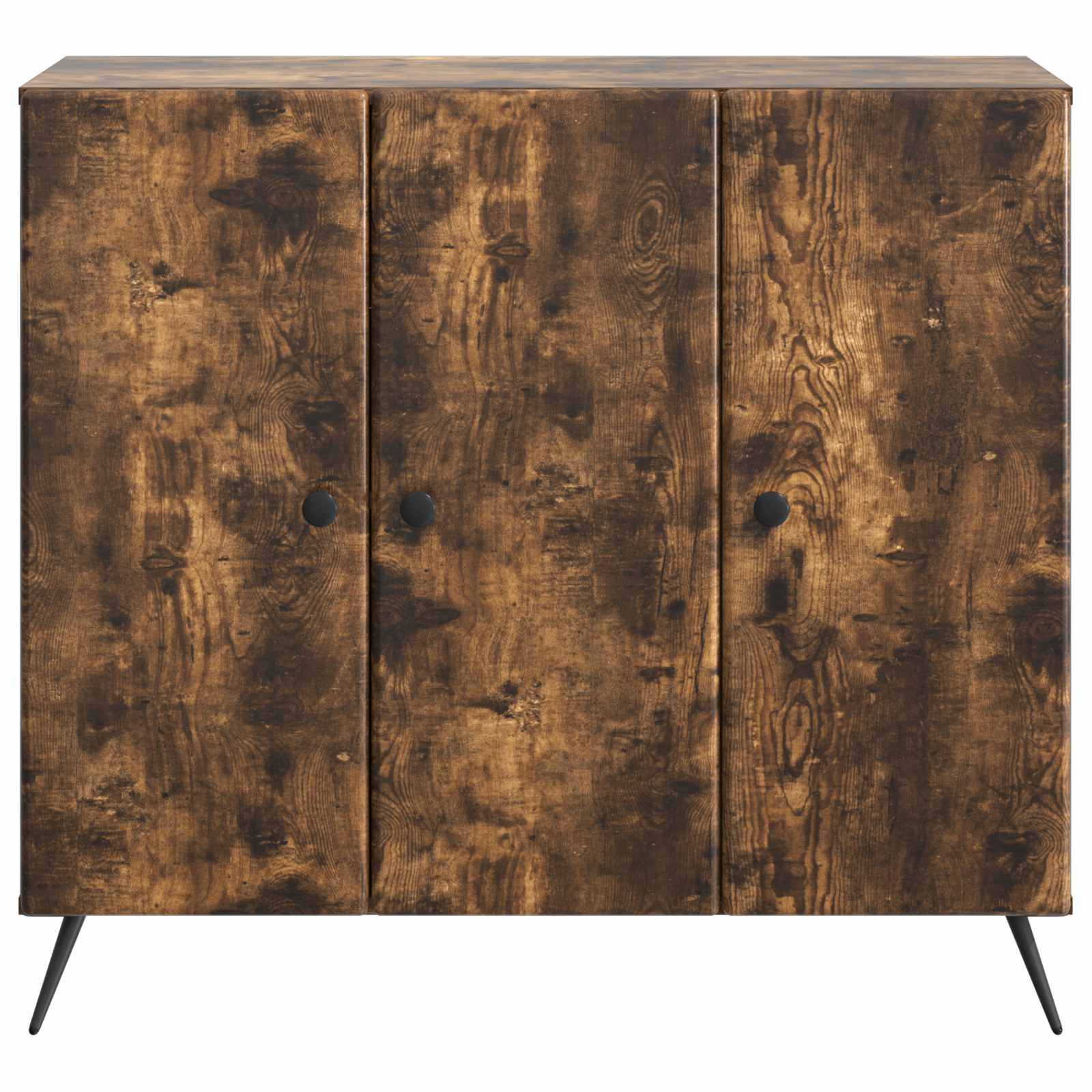 vidaXL Sideboard Geräucherte Eiche 89 x 34,5 x 80 cm Holzwerkstoff