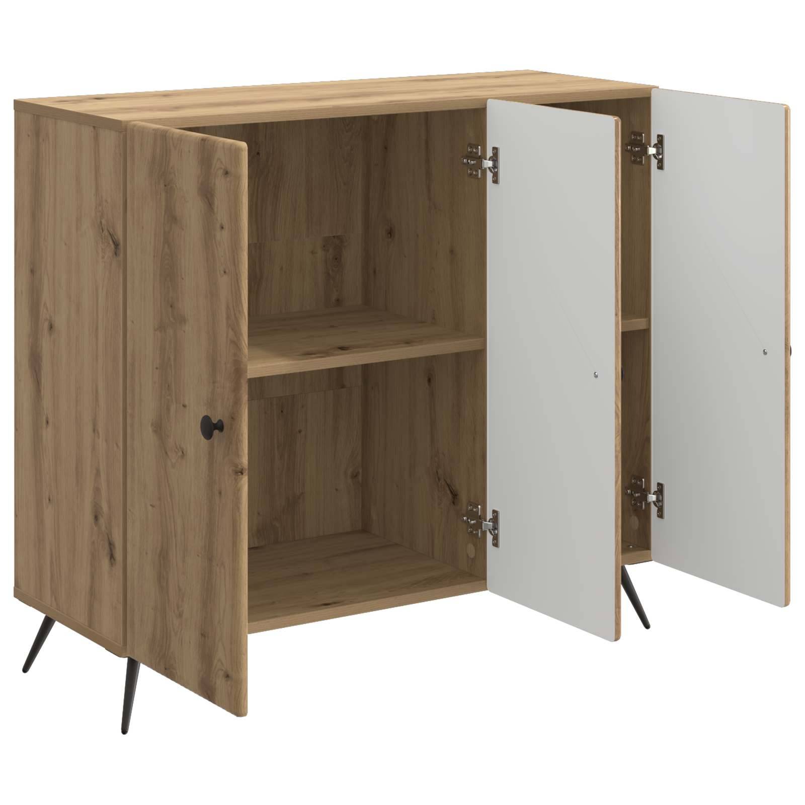 vidaXL Sideboard Artisan-Eiche 89 x 34,5 x 80 cm Holzwerkstoff
