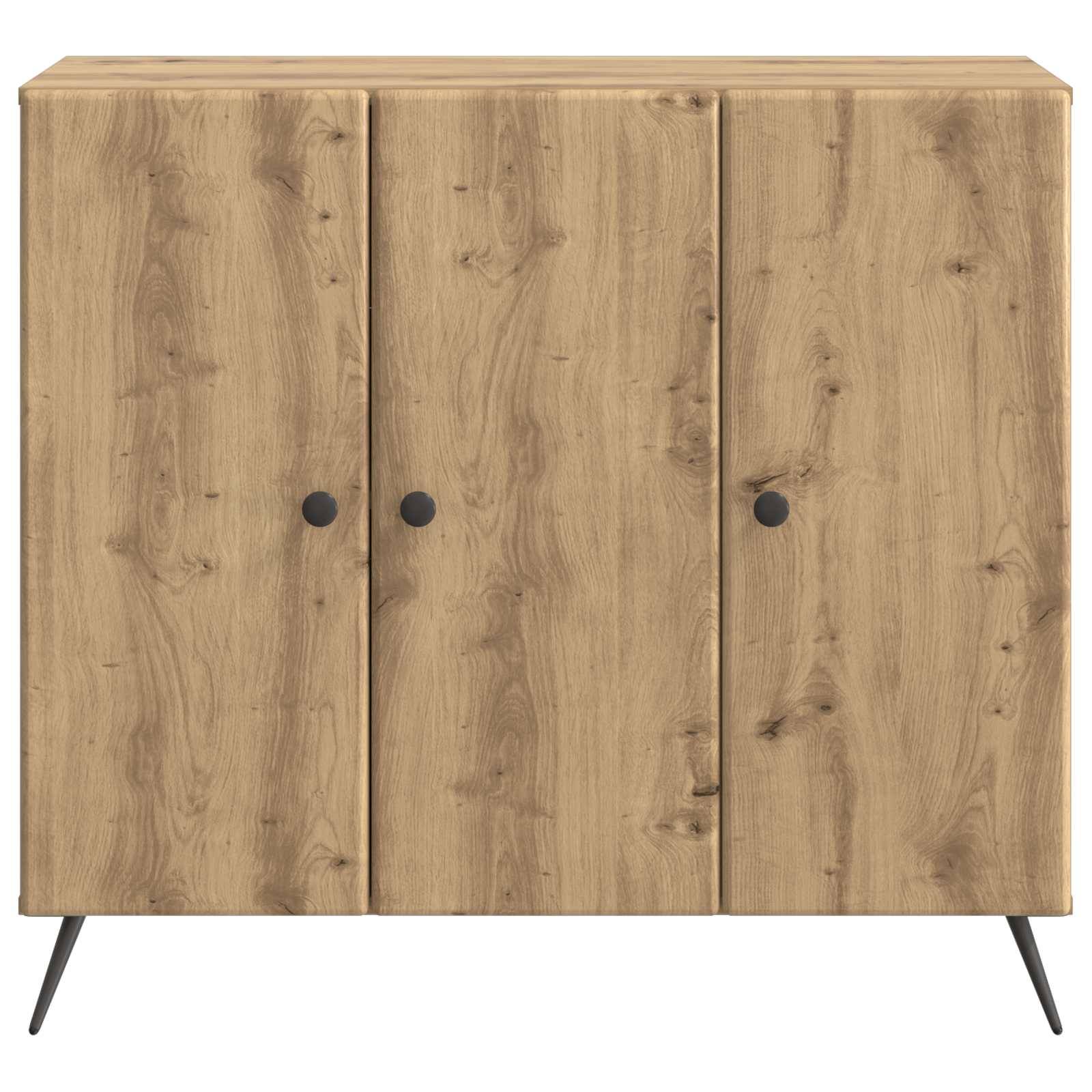 vidaXL Sideboard Artisan-Eiche 89 x 34,5 x 80 cm Holzwerkstoff