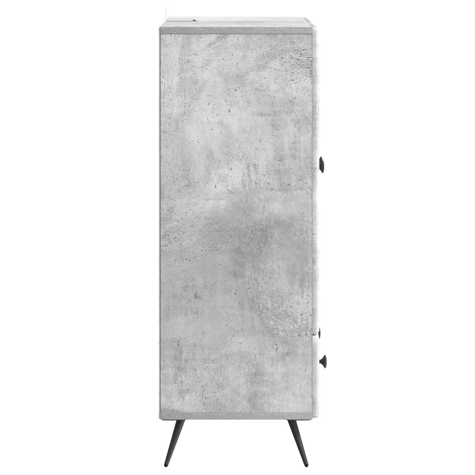 vidaXL Sideboard Betongrau 66 x 34,5 x 95 cm Holzwerkstoff