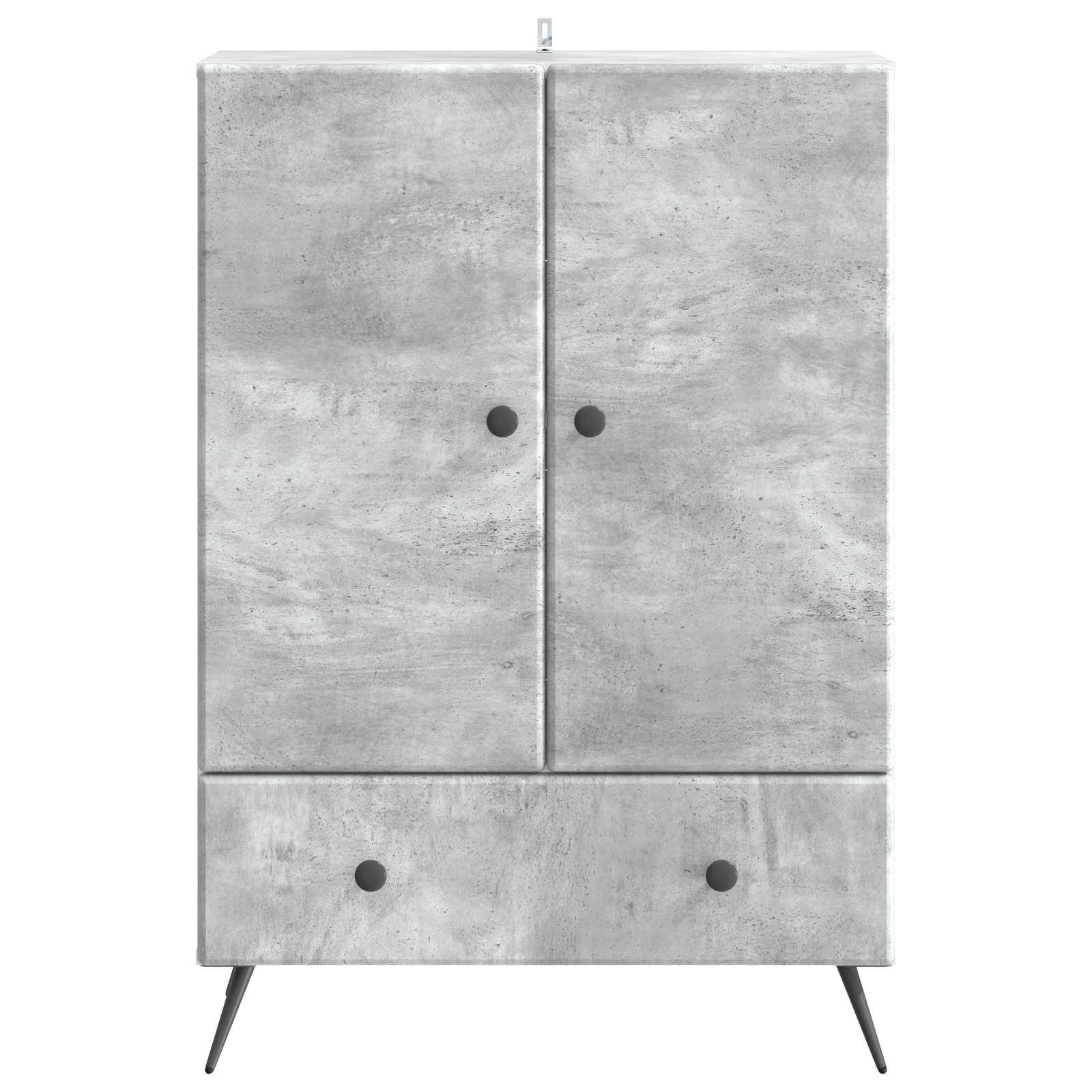 vidaXL Sideboard Betongrau 66 x 34,5 x 95 cm Holzwerkstoff
