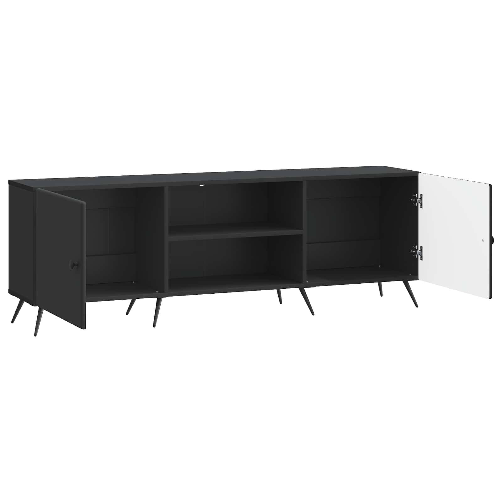 vidaXL TV-Schränk Schwarz 150 x 31 x 50 cm Holzwerkstoff
