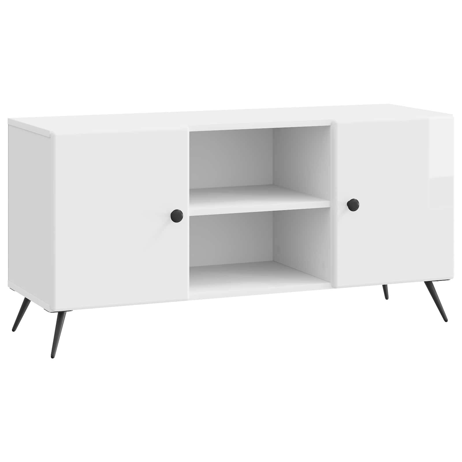 vidaXL TV-Schränk Hochglanz Weiß 102 x 34,5 x 50 cm Holzwerkstoff