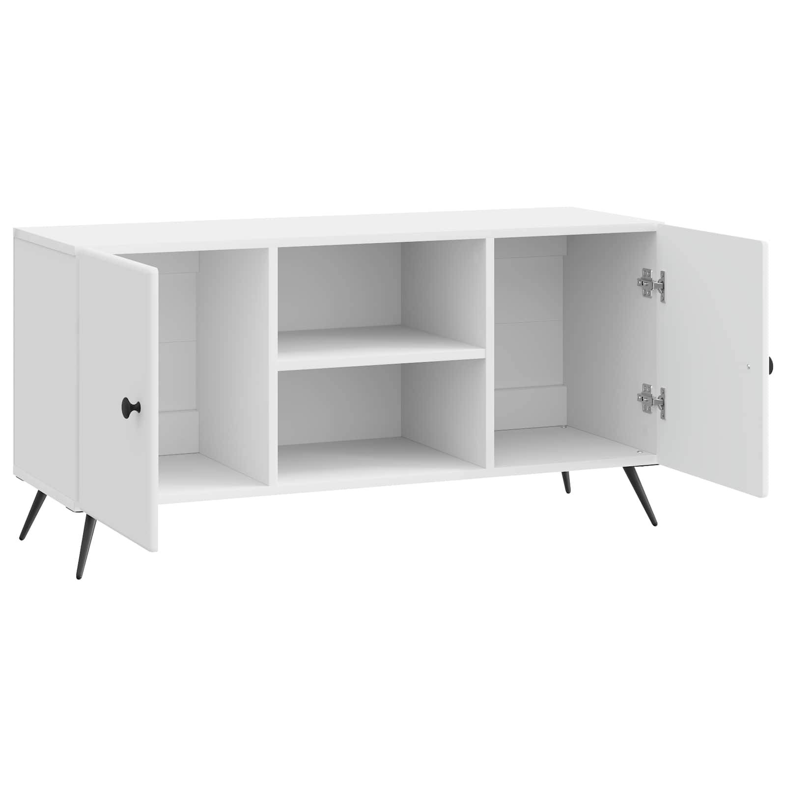 vidaXL TV-Schränk Hochglanz Weiß 102 x 34,5 x 50 cm Holzwerkstoff