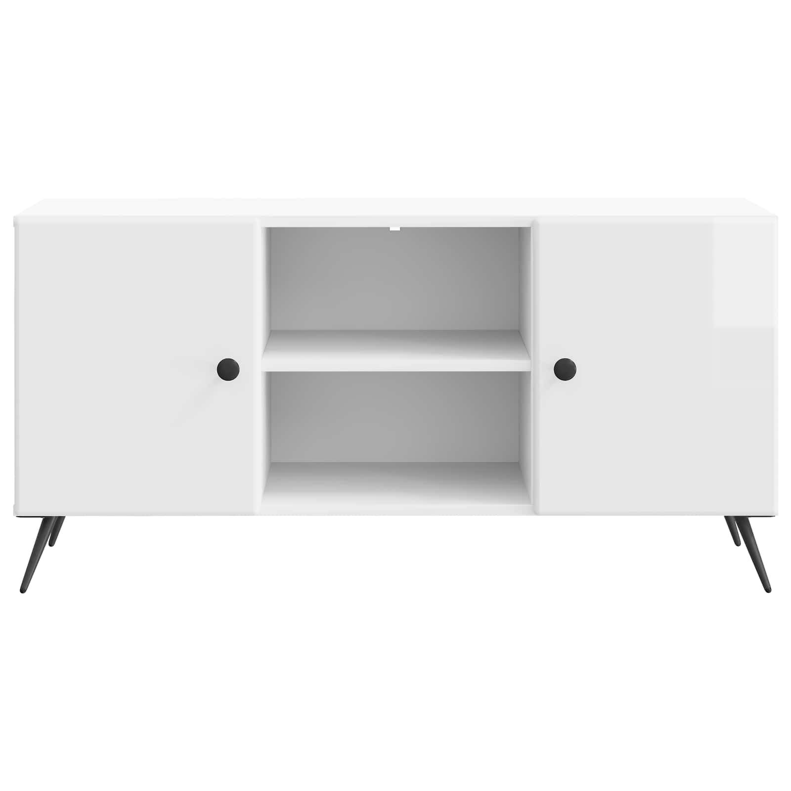 vidaXL TV-Schränk Hochglanz Weiß 102 x 34,5 x 50 cm Holzwerkstoff