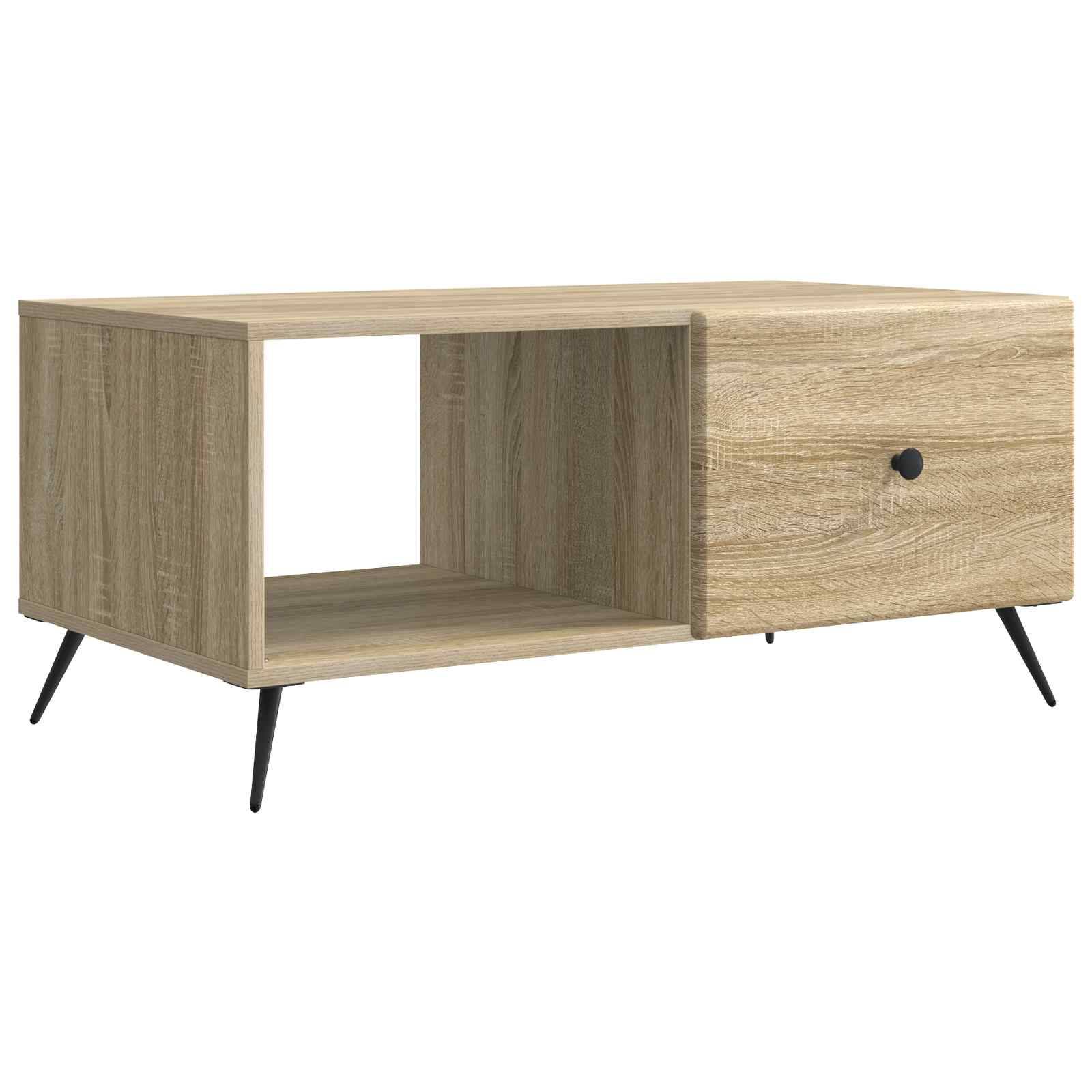 vidaXL Couchtisch Sonoma-Eiche 90 x 50 x 40 cm Holzwerkstoff