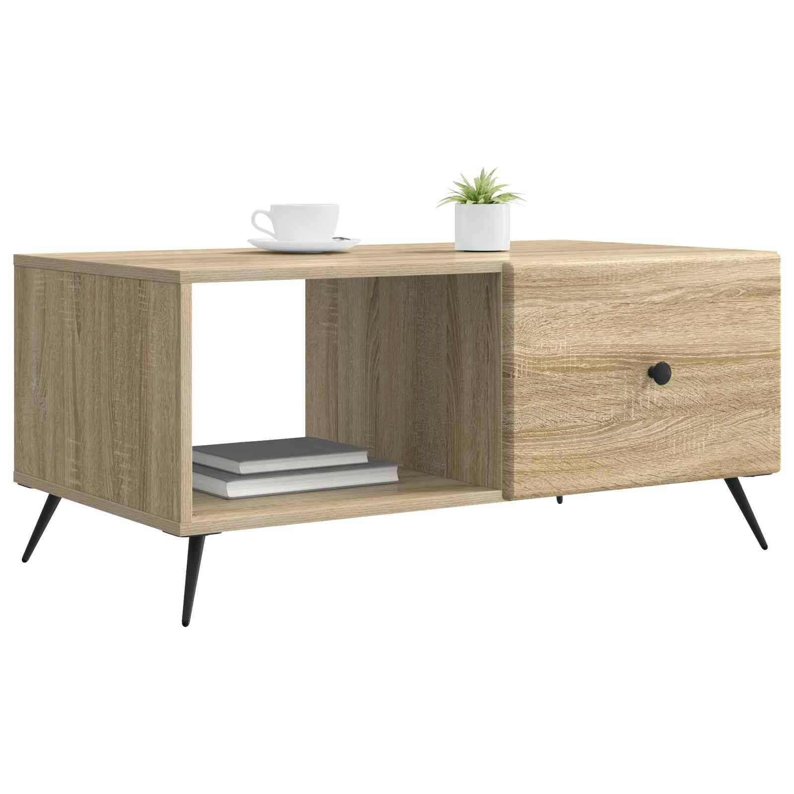 vidaXL Couchtisch Sonoma-Eiche 90 x 50 x 40 cm Holzwerkstoff