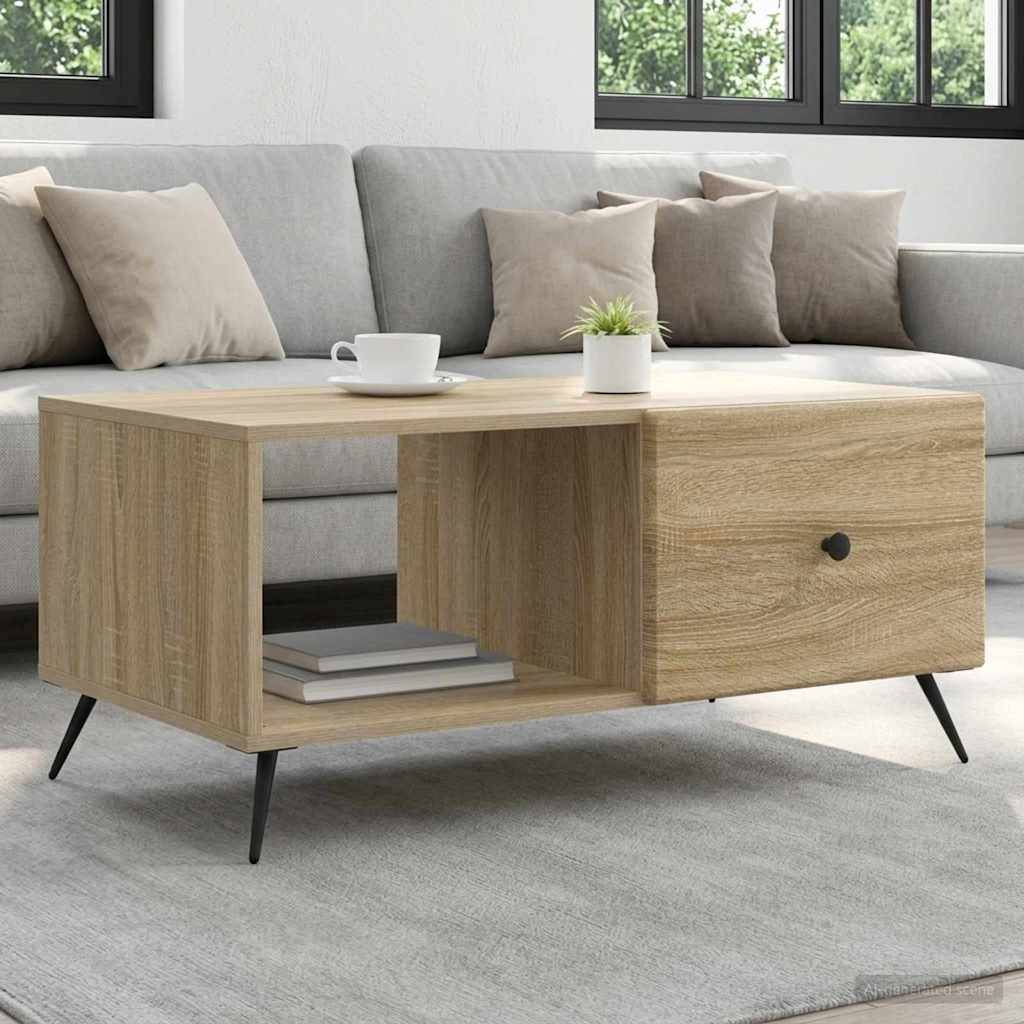 vidaXL Couchtisch Sonoma-Eiche 90 x 50 x 40 cm Holzwerkstoff