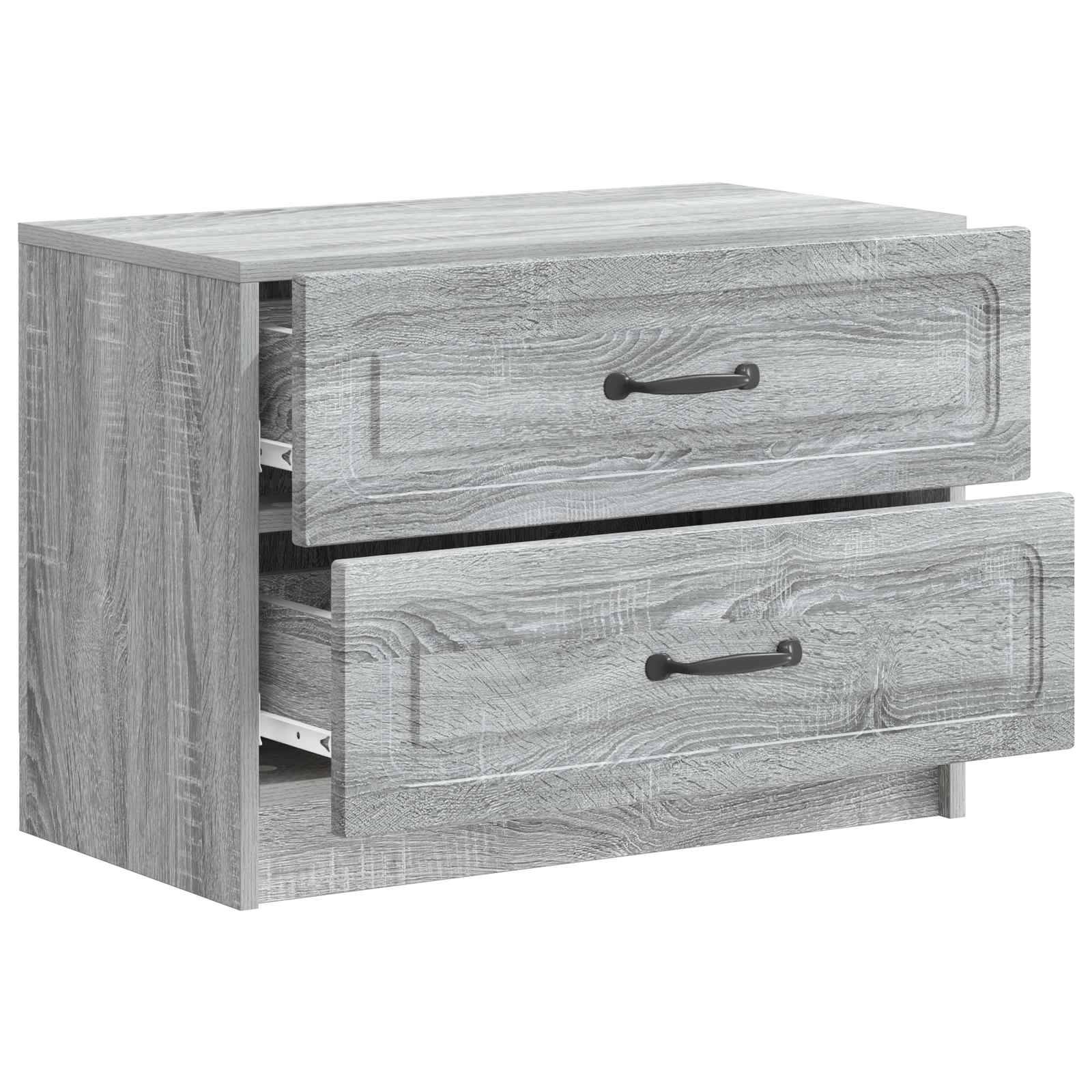 vidaXL Nachttisch Graues Sonoma 62 x 34,5 x 44,5 cm Holzwerkstoff