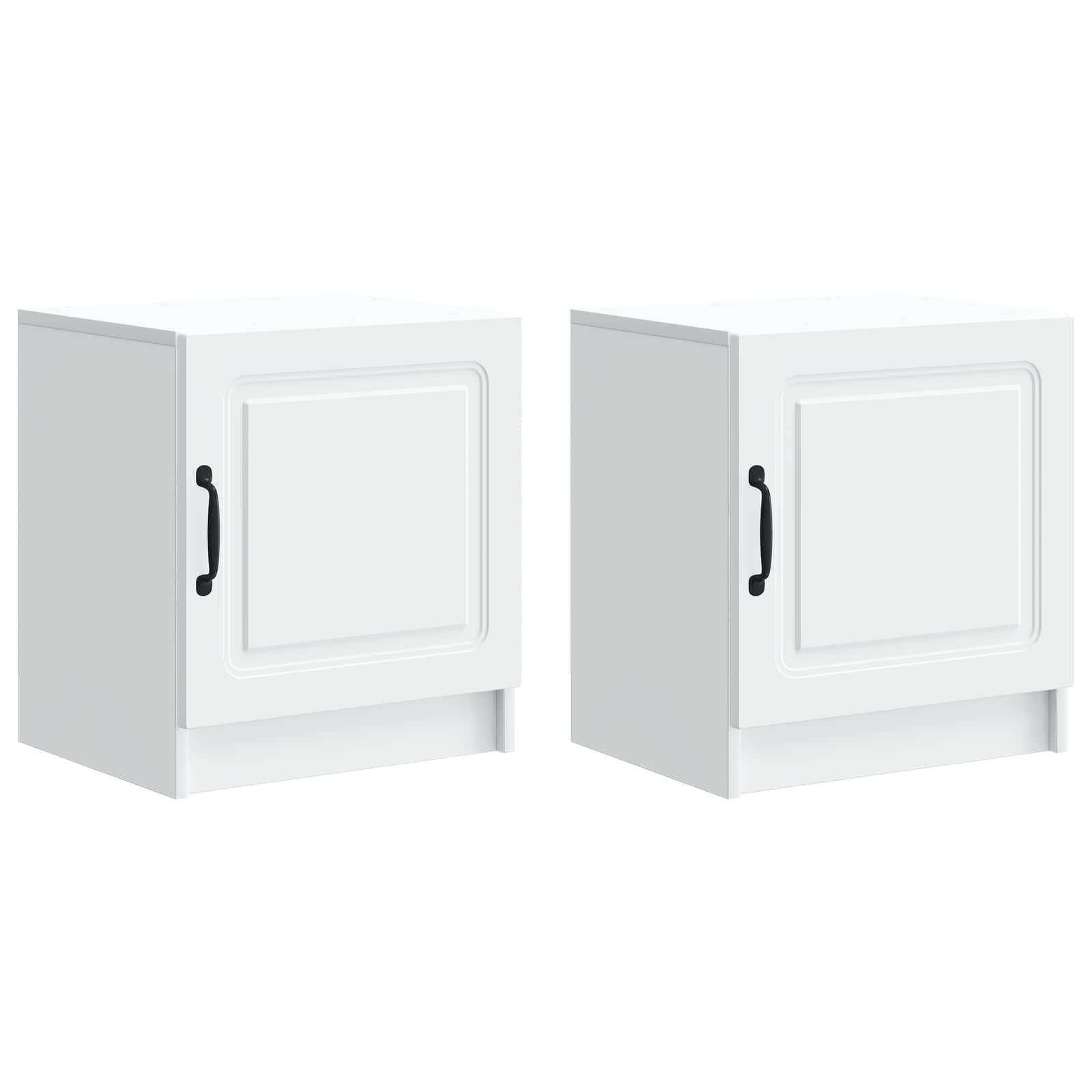 vidaXL Nachttisch 2 pcs Weiß 43 x 34,5 x 47 cm Holzwerkstoff