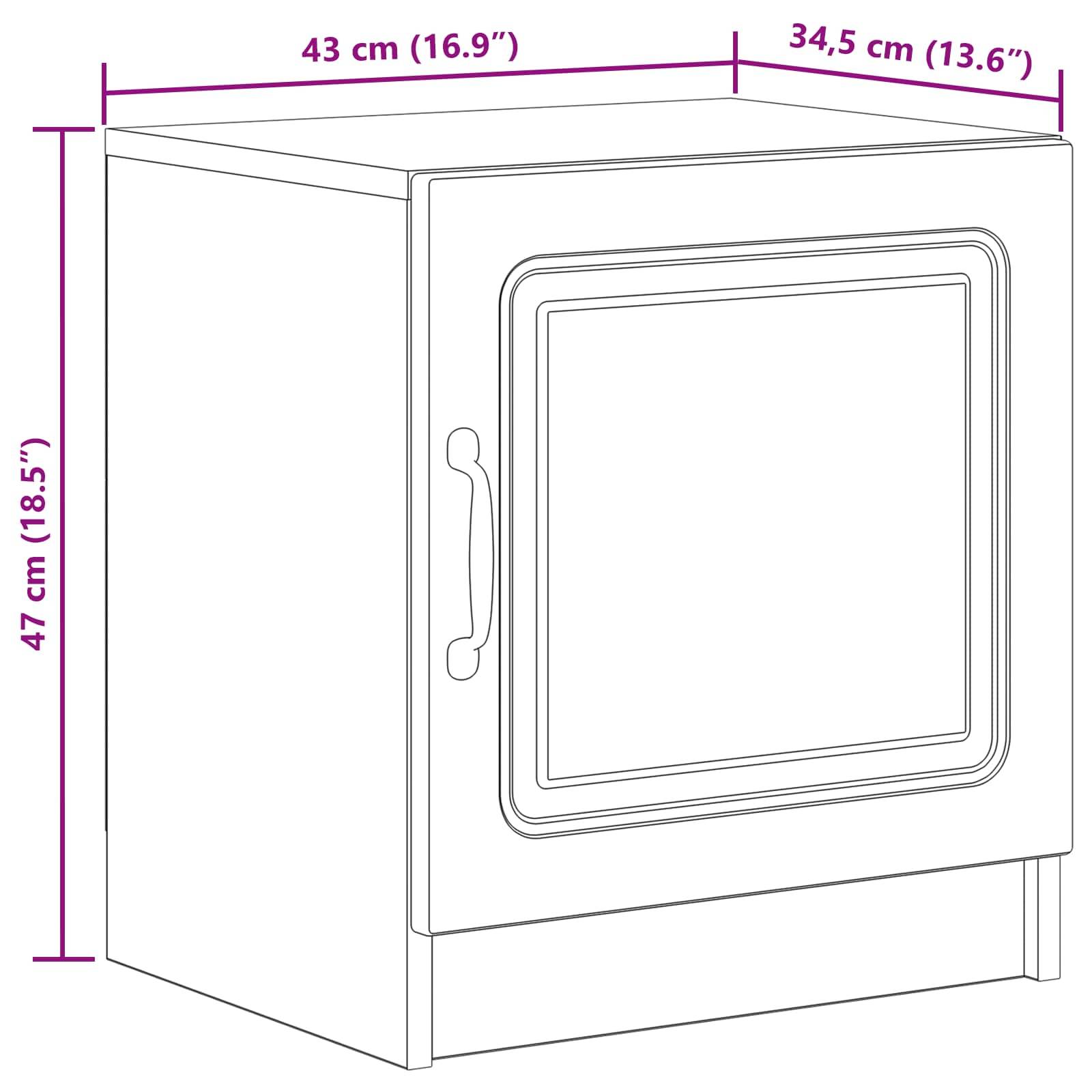 vidaXL Nachttisch 2 pcs Weiß 43 x 34,5 x 47 cm Holzwerkstoff