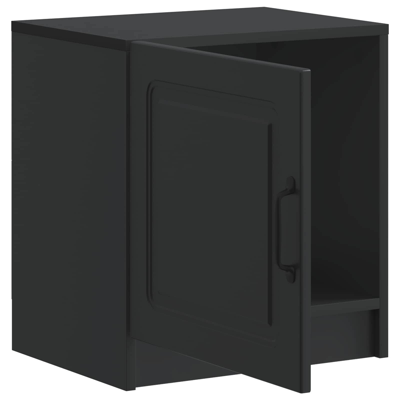 vidaXL Nachttisch 2 pcs Schwarz 43 x 34,5 x 47 cm Holzwerkstoff